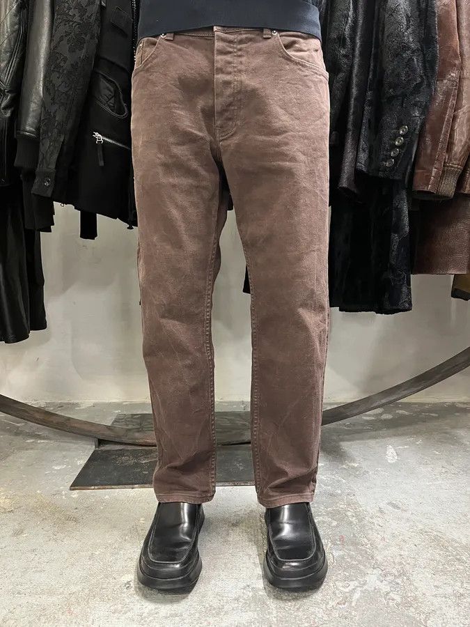 Helmut Lang × Vintage Helmut Lang Brown Classic Faded Pants Size US 32 / EU 48 - 4 Thumbnail
