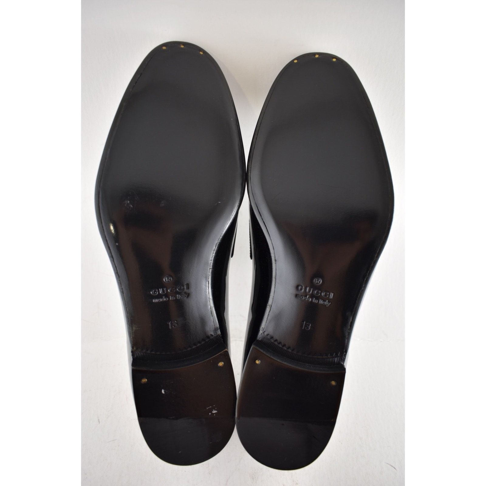 Gucci Gucci Mens Ed Black Patent Leather Horsebit Loafer US 14 Size US 14 / EU 47 - 16 Thumbnail