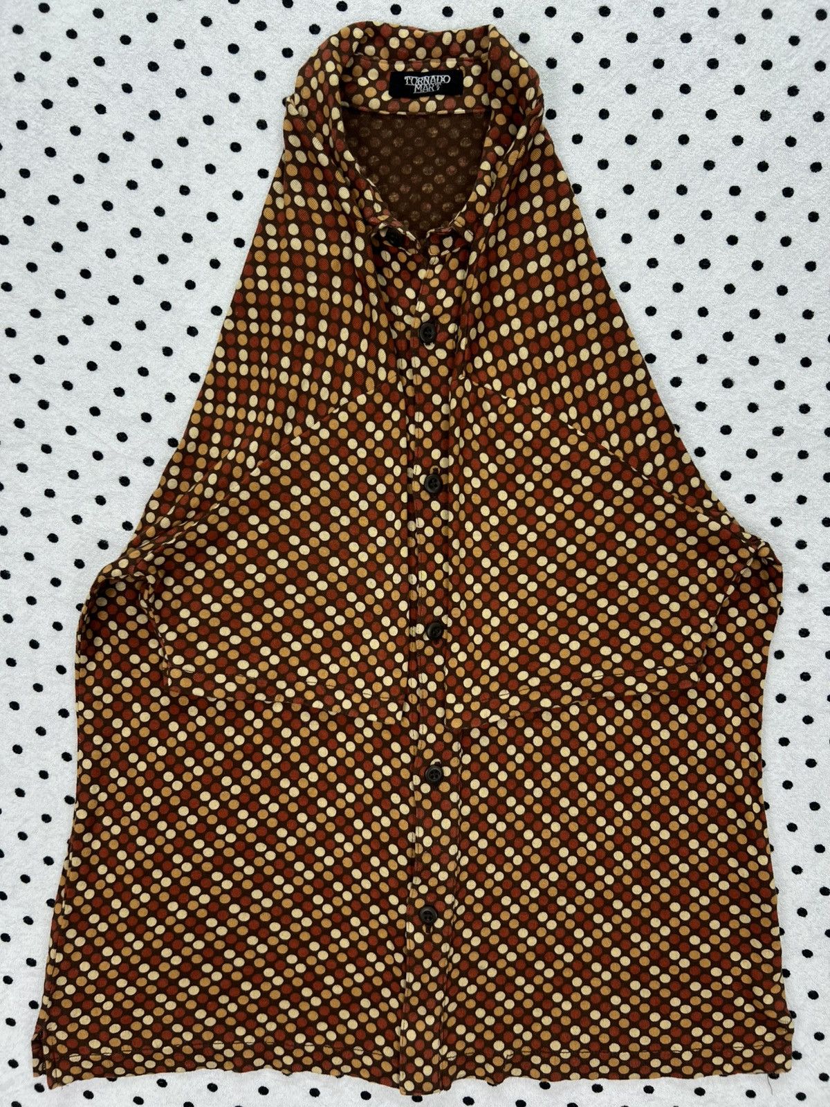 Tornado Mart Tornado Mart Polka Dot Button Up Shirt Size US S / EU 44-46 / 1 - 5 Thumbnail