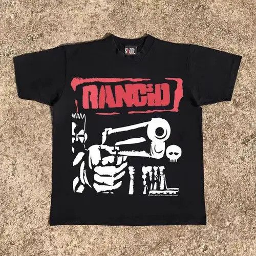 VIBE Kawase x Hori Black washed retro pistol print t-shirt Size US M / EU 48-50 / 2 - 3 Thumbnail