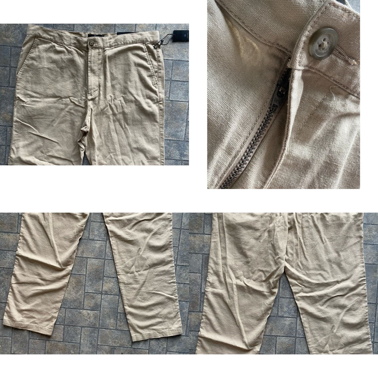 Vintage Marc Anthony Pants Men Slim Beige 38x32 Linen Blend Khakis NEW WITH TAGS Size US 38 / EU 54 - 8 Thumbnail