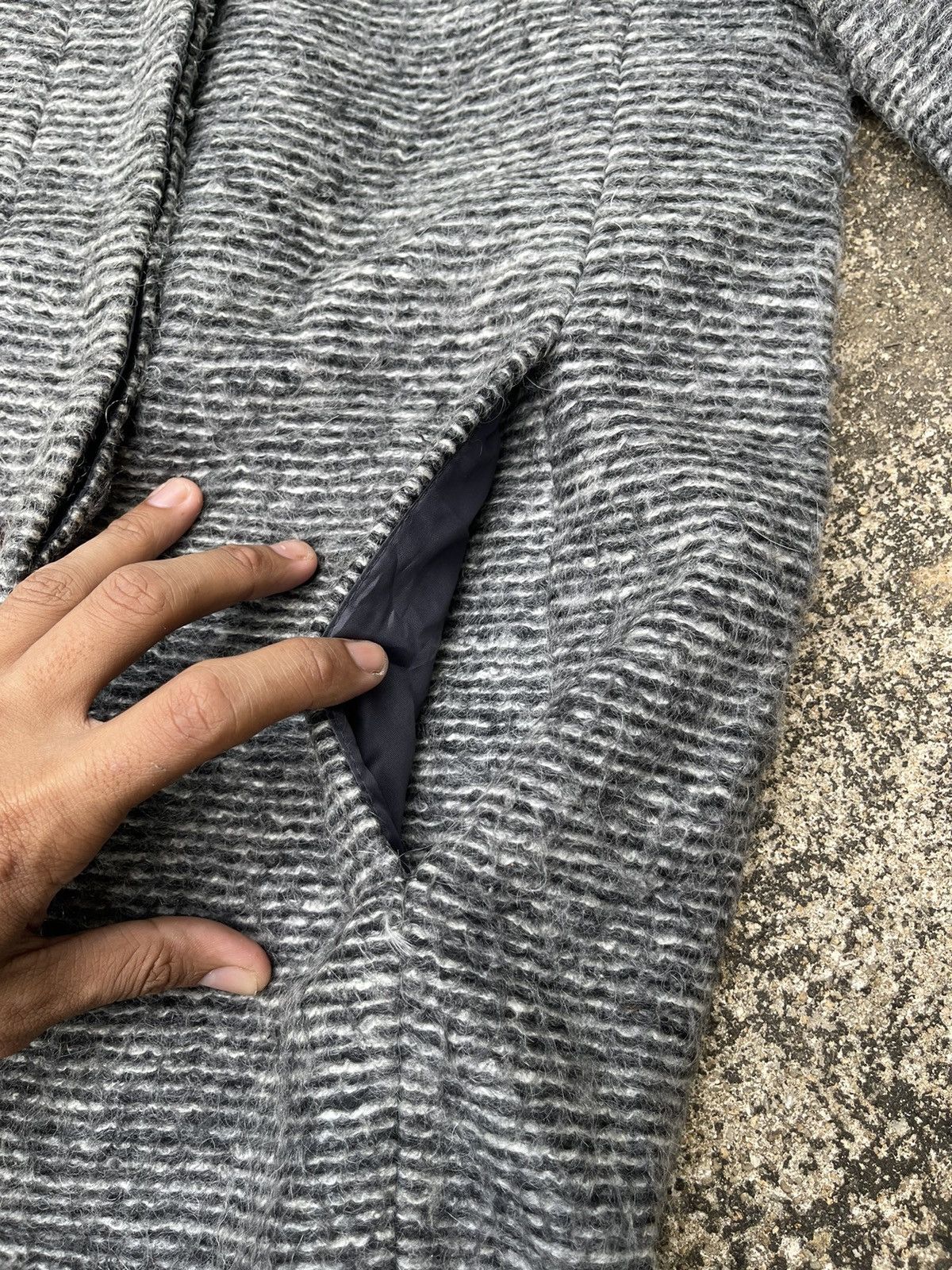 Japanese Brand Nouvelle et Chic Hooded Wool Blend Coat 38 Gray Size XS / US 0-2 / IT 36-38 - 14 Thumbnail