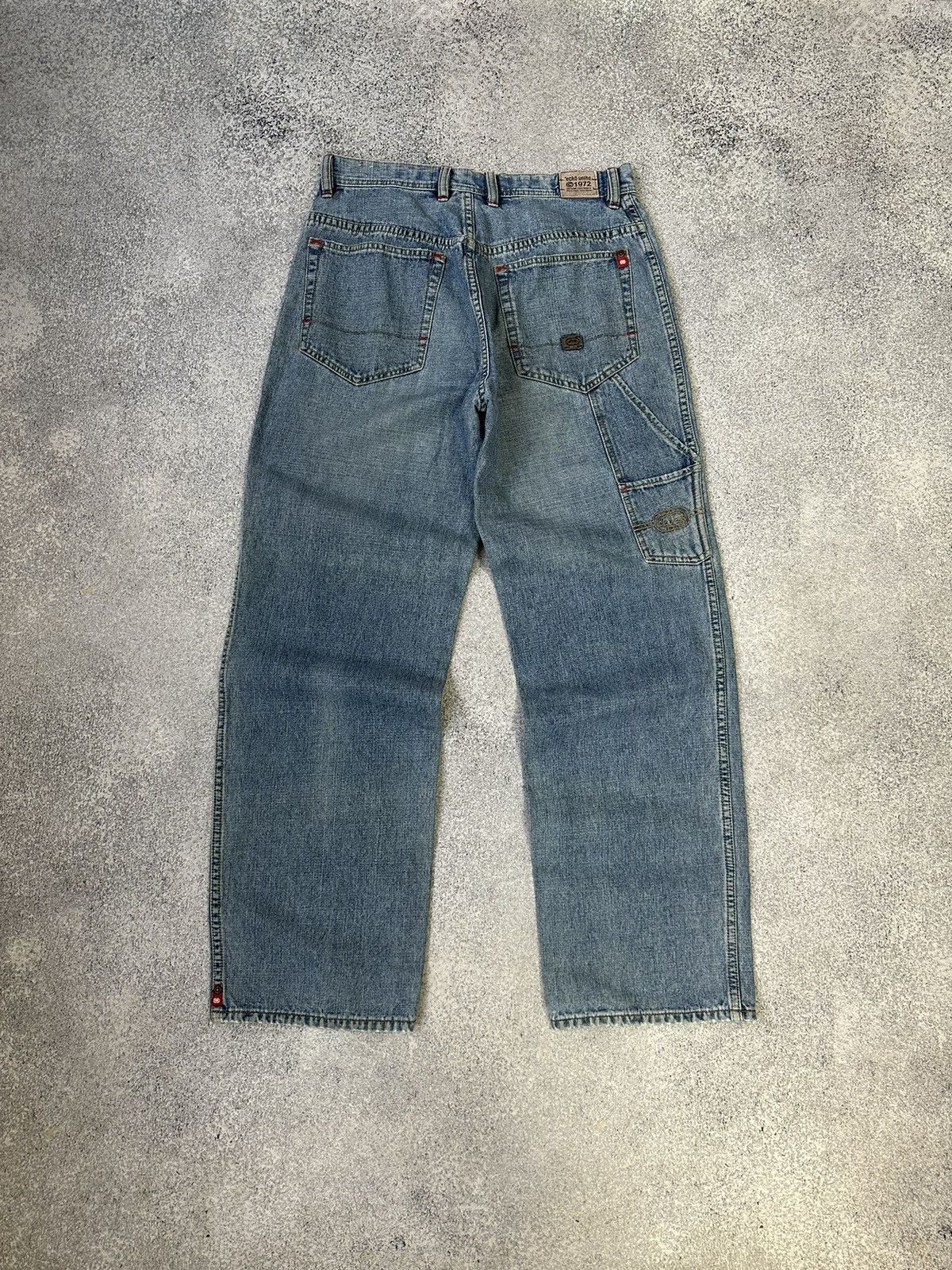 image of Vintage Ecko Unltd Rap Baggy Y2K Jeans in Blue, Men's (Size 30)