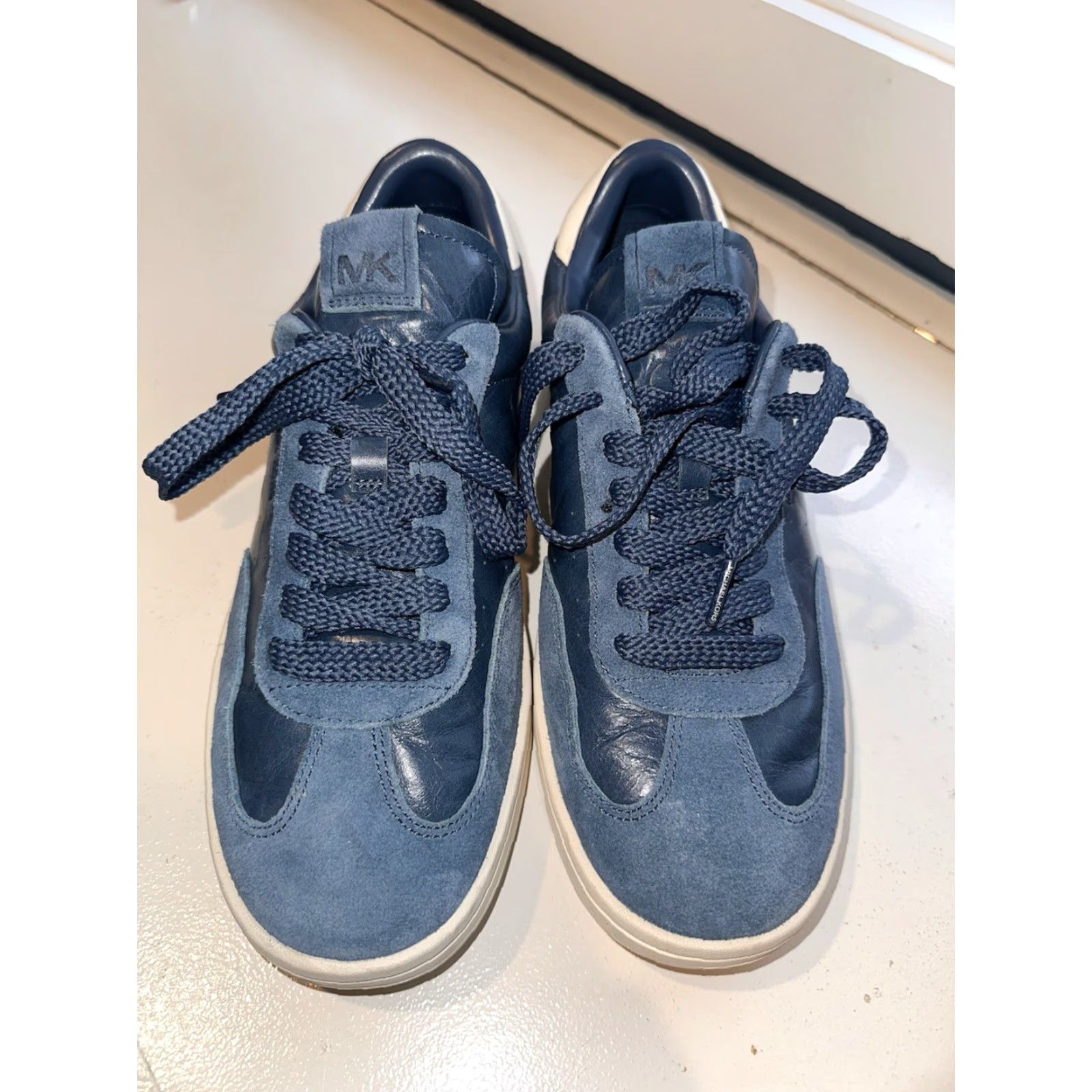 Michael Kors Michael Kors Wilton Lace Up Men Size 9 Blue Leather Casual Sneaker Size US 9 / EU 42 - 3 Thumbnail