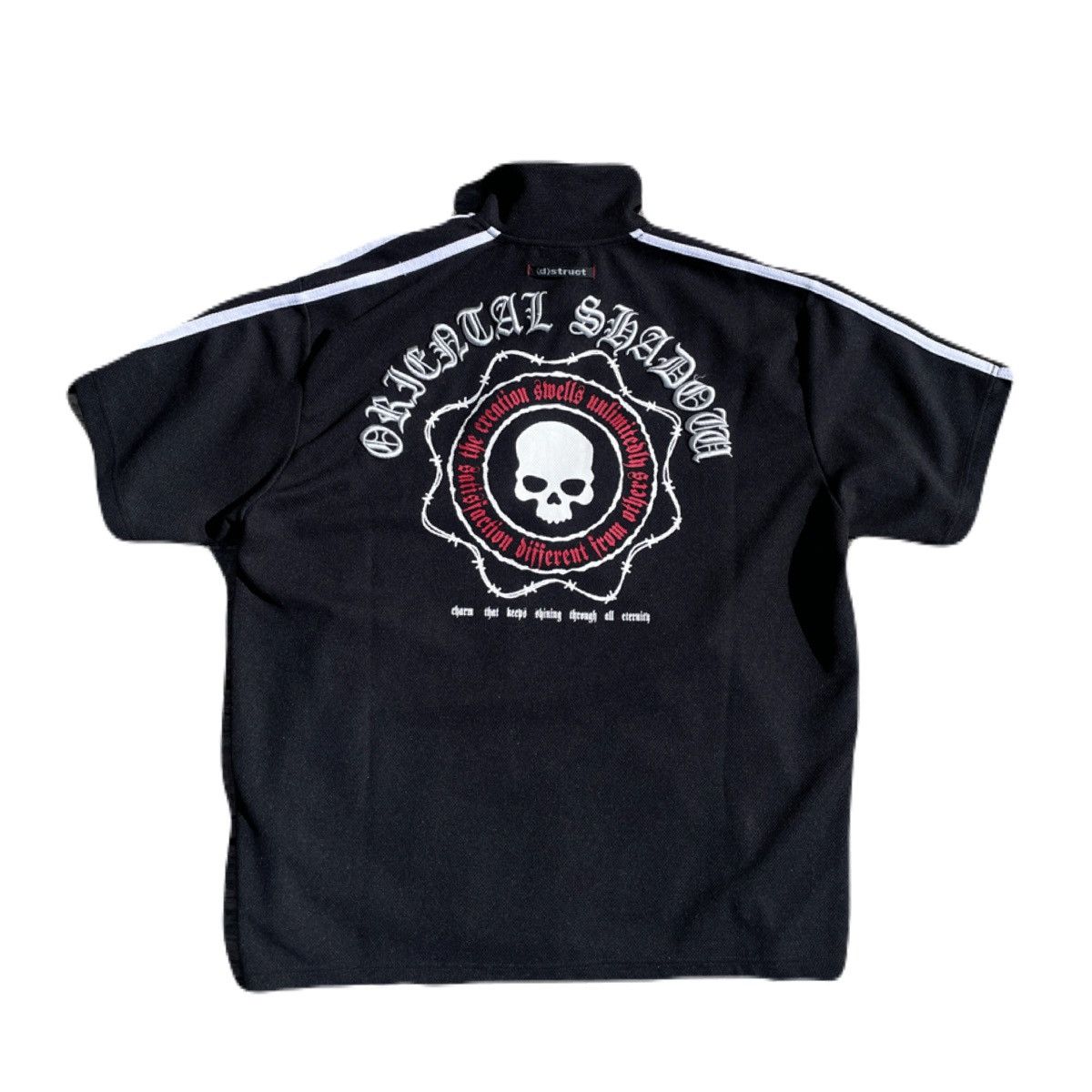 If Six Was Nine 2000s Japanese archive Skull Poem Embroidery Short Jacket Size US XL / EU 56 / 4 - 2 Thumbnail