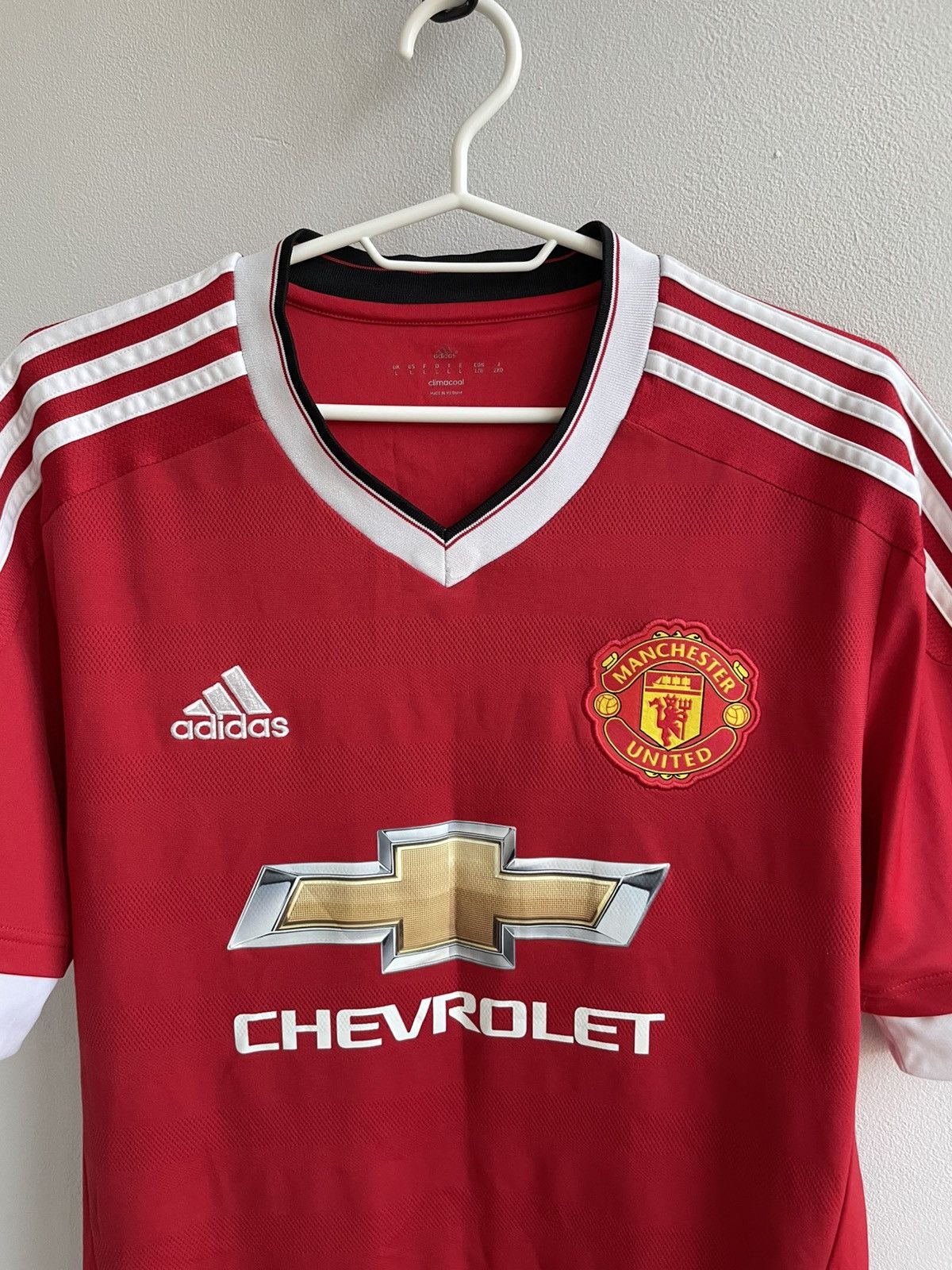 Adidas Manchester United 2015 2016 Home Footbal Shirt Soccer Jersey Size US L / EU 52-54 / 3 - 7 Thumbnail