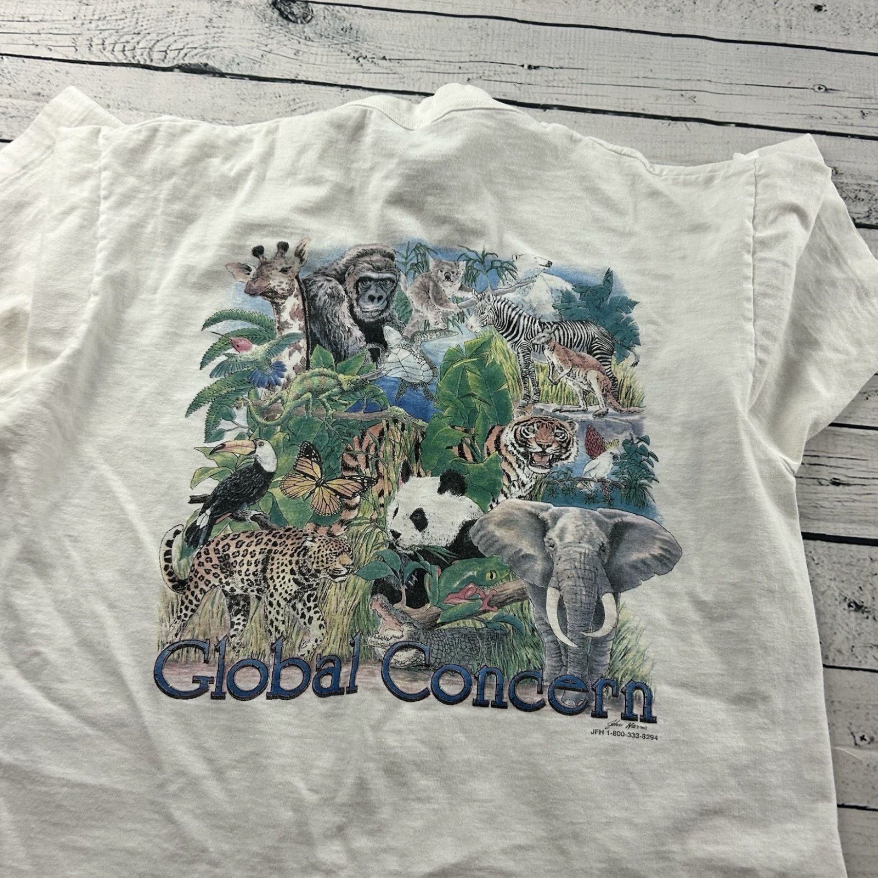 Fruit Of The Loom Vintage Fruit of the Loom T-Shirt Mens Large White Short Sleeve Shirt Old School 90s Size US L / EU 52-54 / 3 - 6 Thumbnail