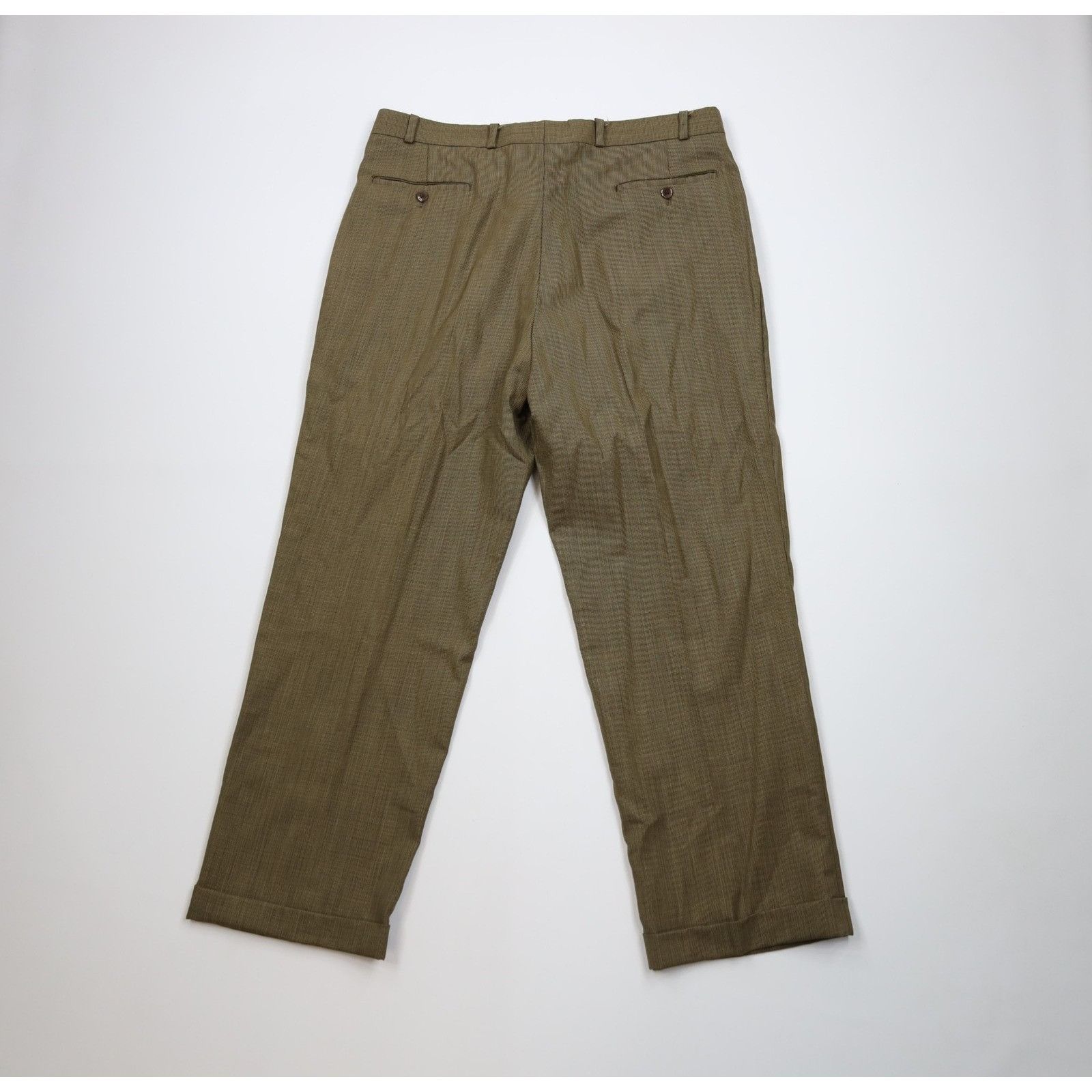Polo Ralph Lauren Vintage 90s Ralph Lauren Wool Pleated Wide Leg Chino Pants Size US 36 / EU 52 - 9 Thumbnail