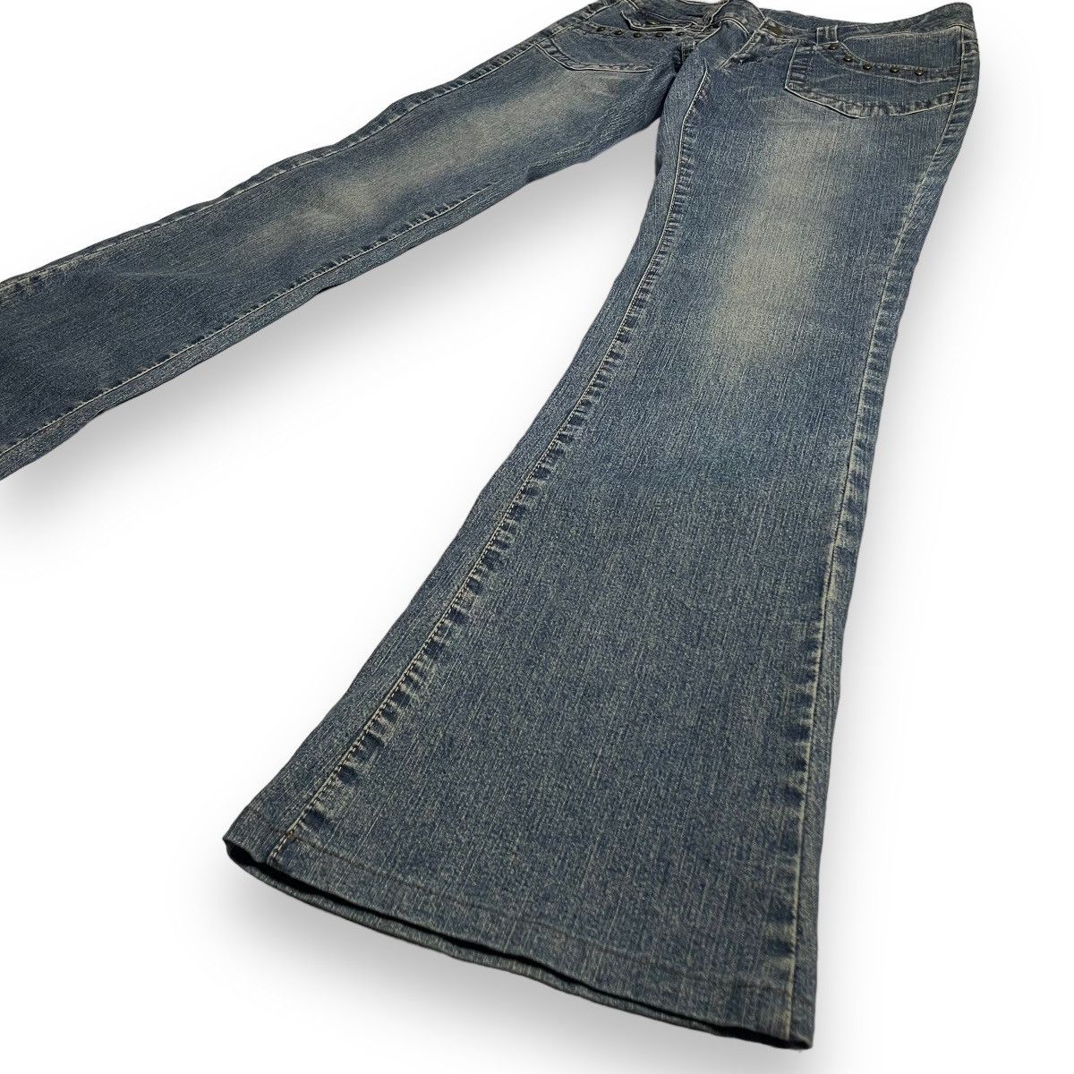 If Six Was Nine 🇯🇵 VINTAGE LUIS CHANTANT FLARE DENIM PANTS Size US 30 / EU 46 - 8 Thumbnail