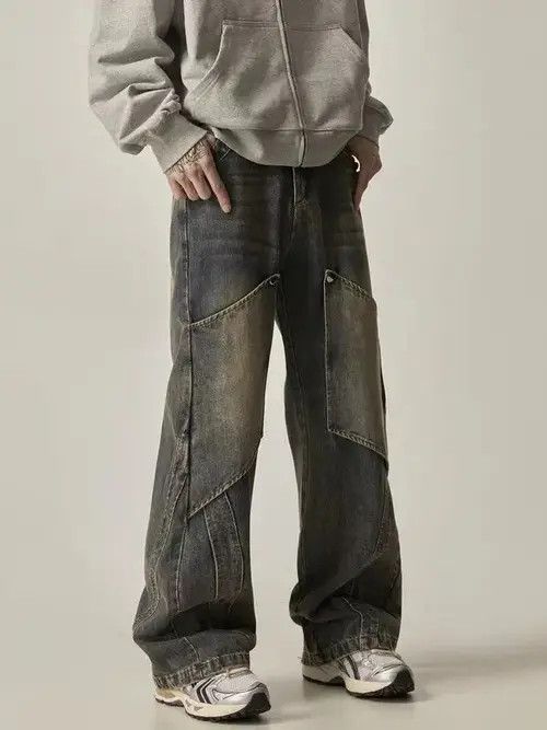 Japanese Brand × Jean Vintage Maillard Deconstructed Work Straight Leg Jeans Size US 32 / EU 48 - 2 Thumbnail