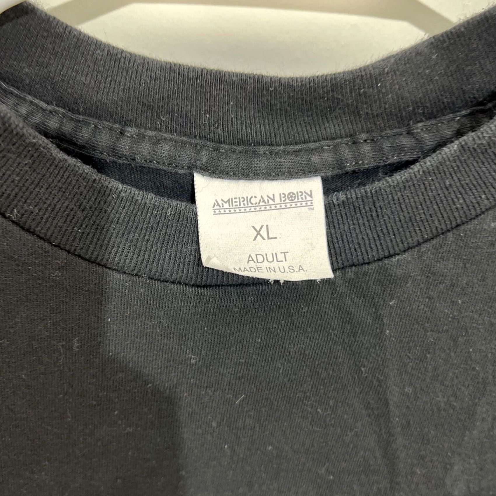Vintage VINTAGE American Born Across America Tobacco T Shirt XL Unisex Black 1990s Grunge Pocket Doral Size US XL / EU 56 / 4 - 2 Thumbnail