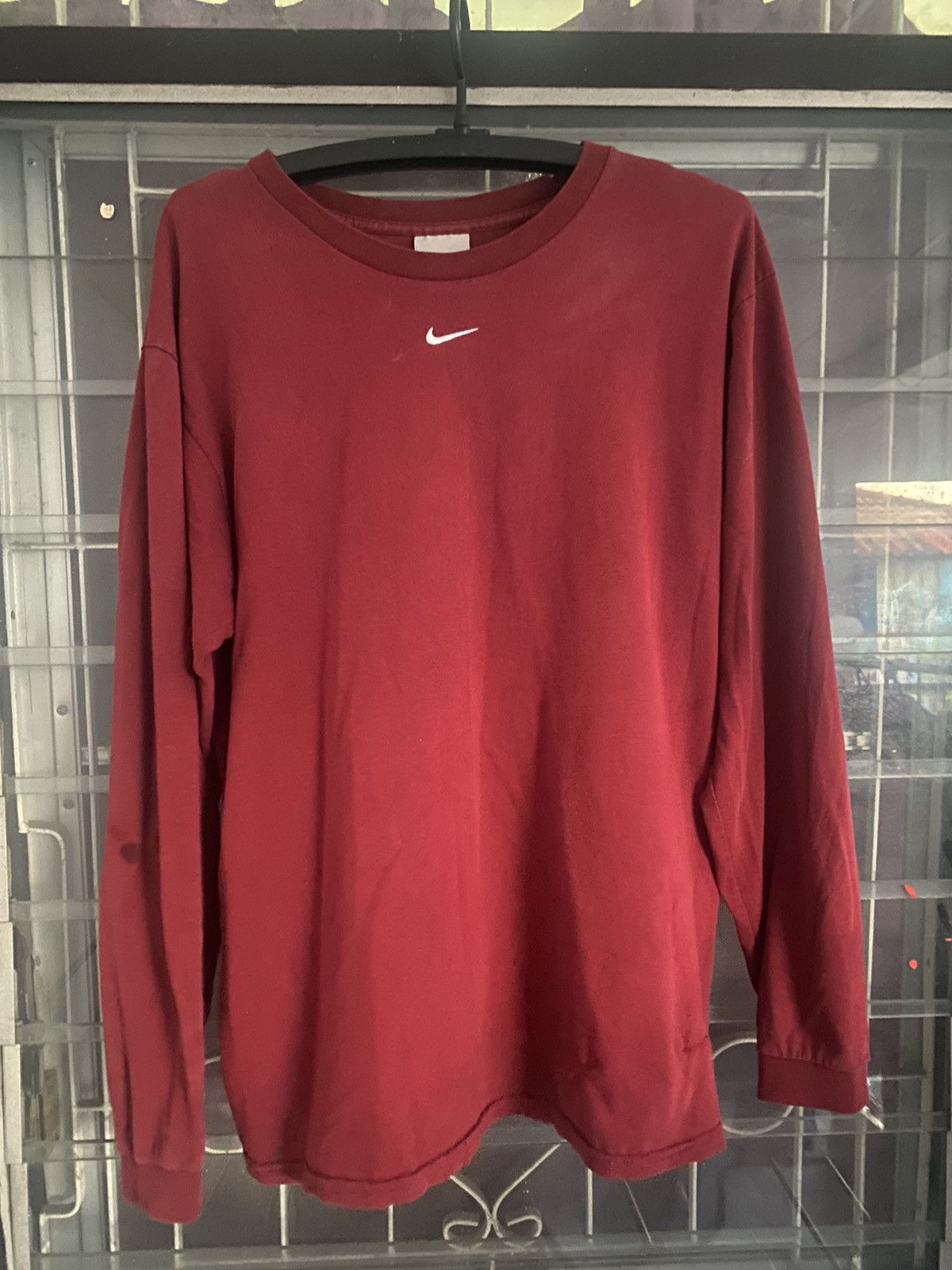 Nike × Vintage Center Swoosh Longsleeve Size US M / EU 48-50 / 2 - 1 Thumbnail