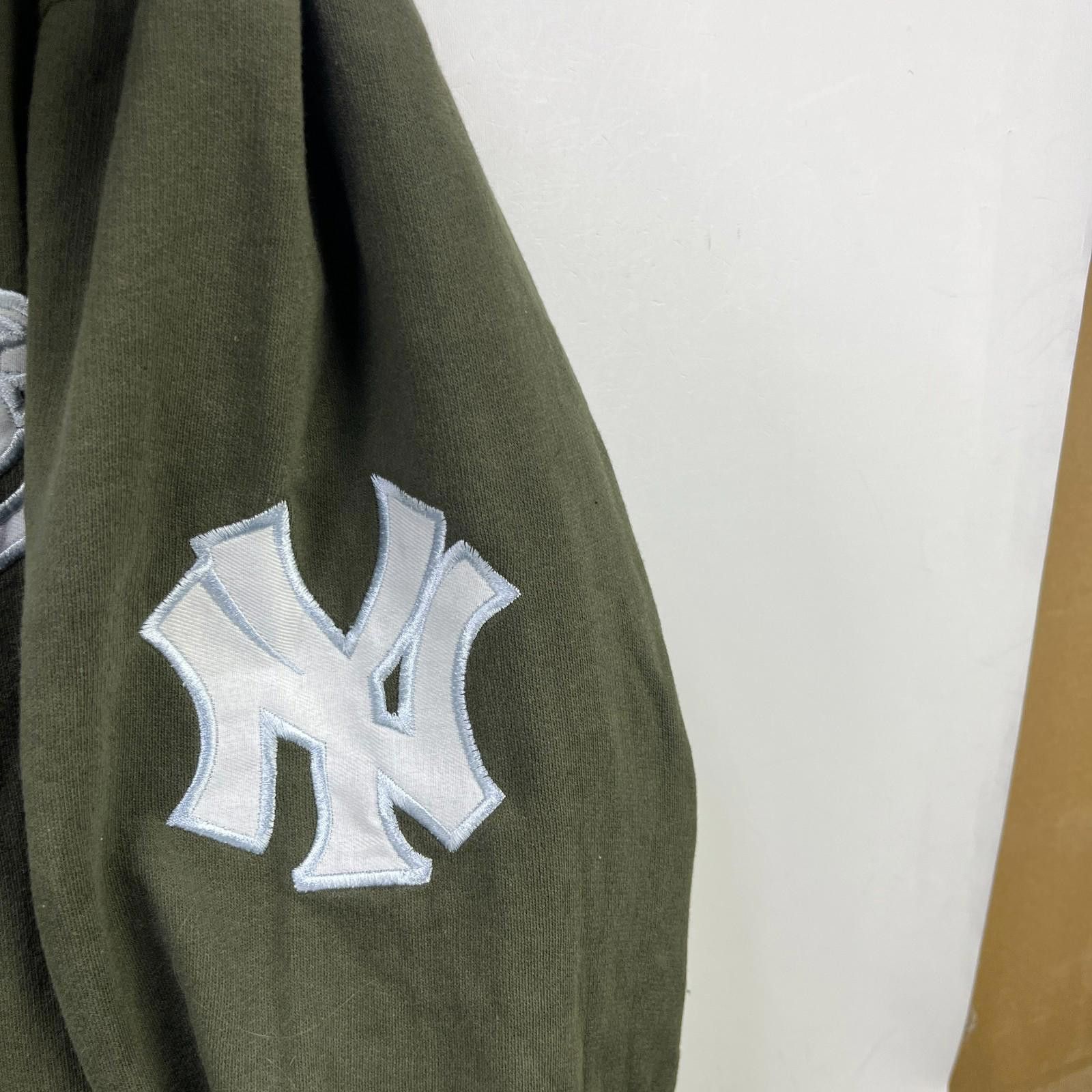 Majestic VTG NY Yankees Hoodie Olive Brand New Y2K Deadstock 2XL Size ONE SIZE - 3 Thumbnail