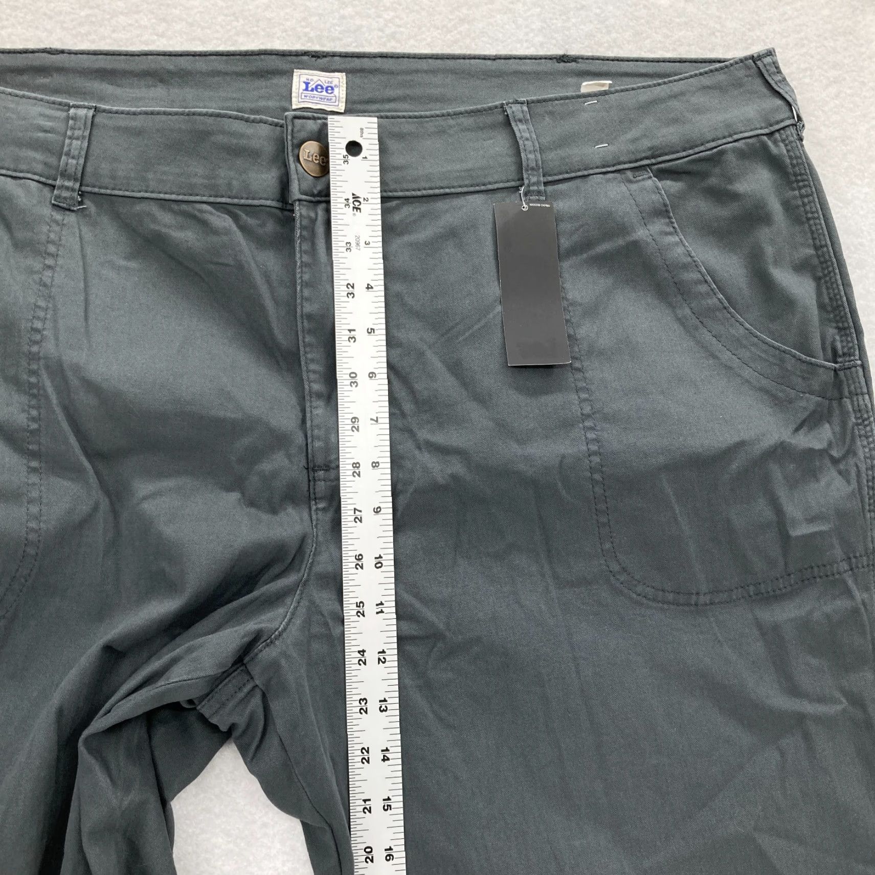 Lee Lee Workwear Carpenter Pants Women's Plus 24W Gray Stretch Straight Leg Utility Pants Size 42" / US 20 - 7 Thumbnail