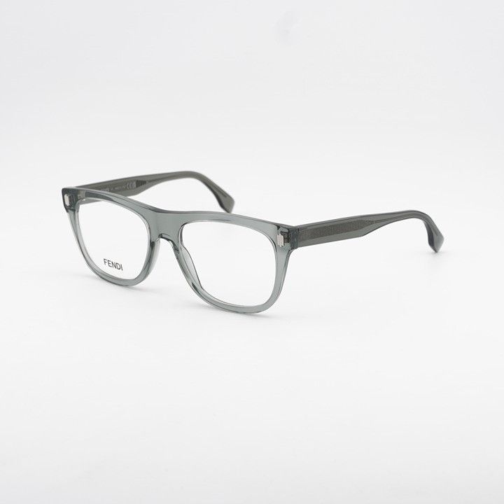 Fendi Fendi FE50070I 020 Eyeglasses Grey 54mm Square Frame Size ONE SIZE - 1 Thumbnail