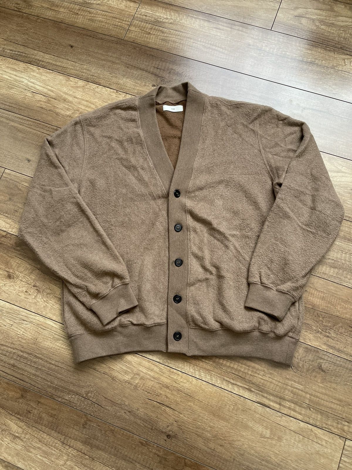 image of Italian Designers Ssam Nolan Brushed Cotton Camel Hair Cardigan Jacket in Brown, Men's (Size Large)