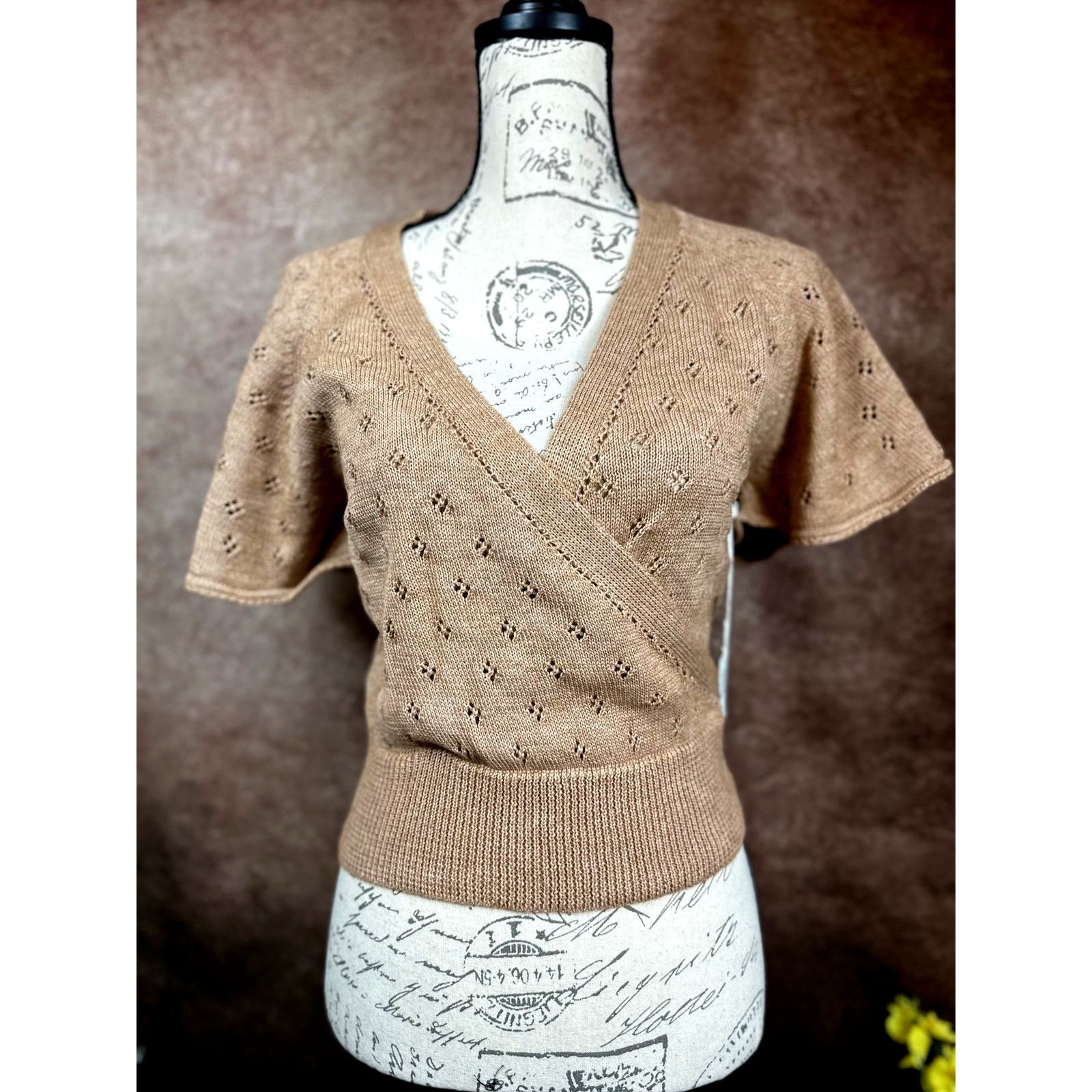Other St Roche Ballet Top Cotton Superfine Alpaca Caramel L Size L / US 10 / IT 46 - 3 Thumbnail