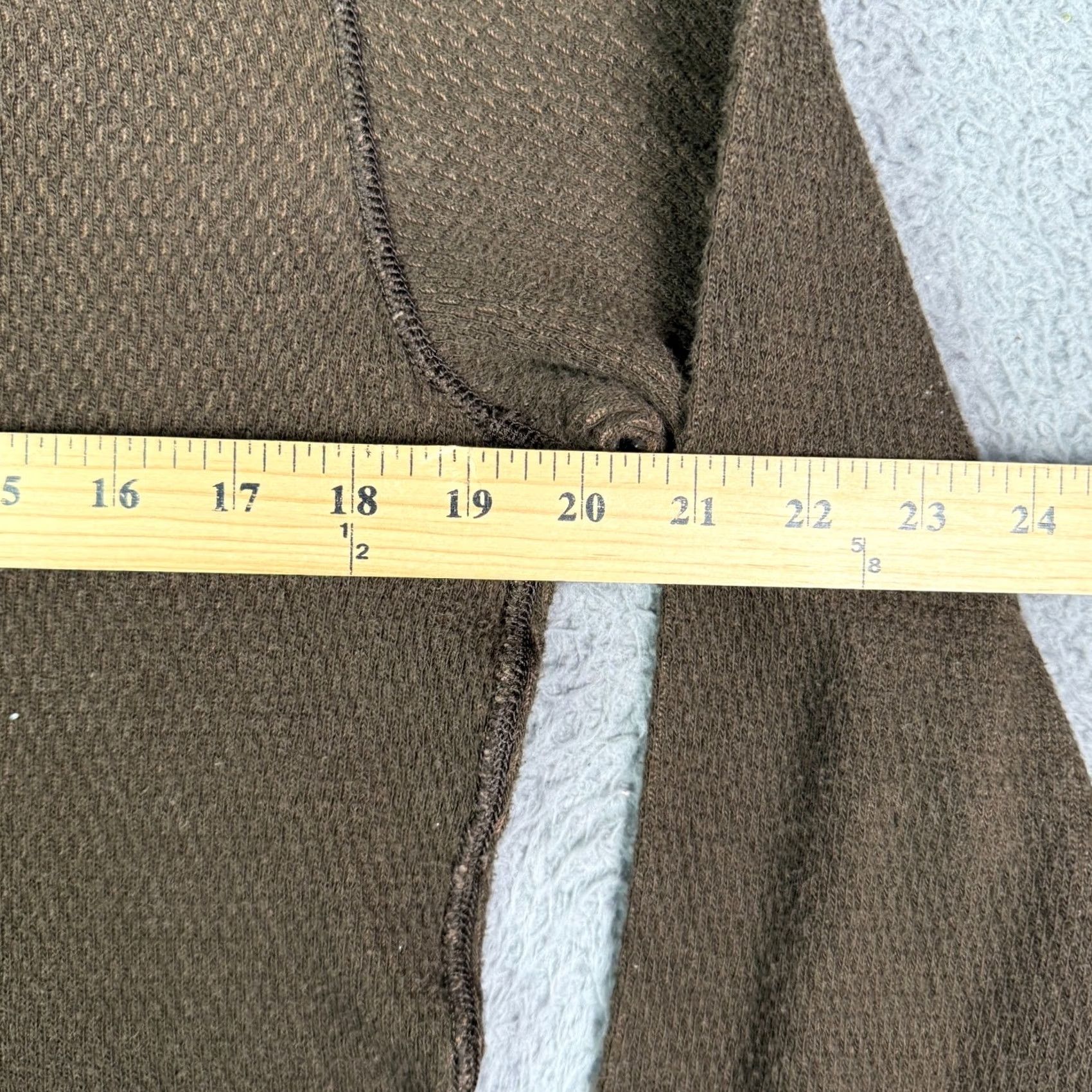 Abercrombie & Fitch VINTAGE Abercrombie & Fitch Waffle Knit Thermal Shirt Mens L Brown Muscle Fit Size US L / EU 52-54 / 3 - 7 Thumbnail