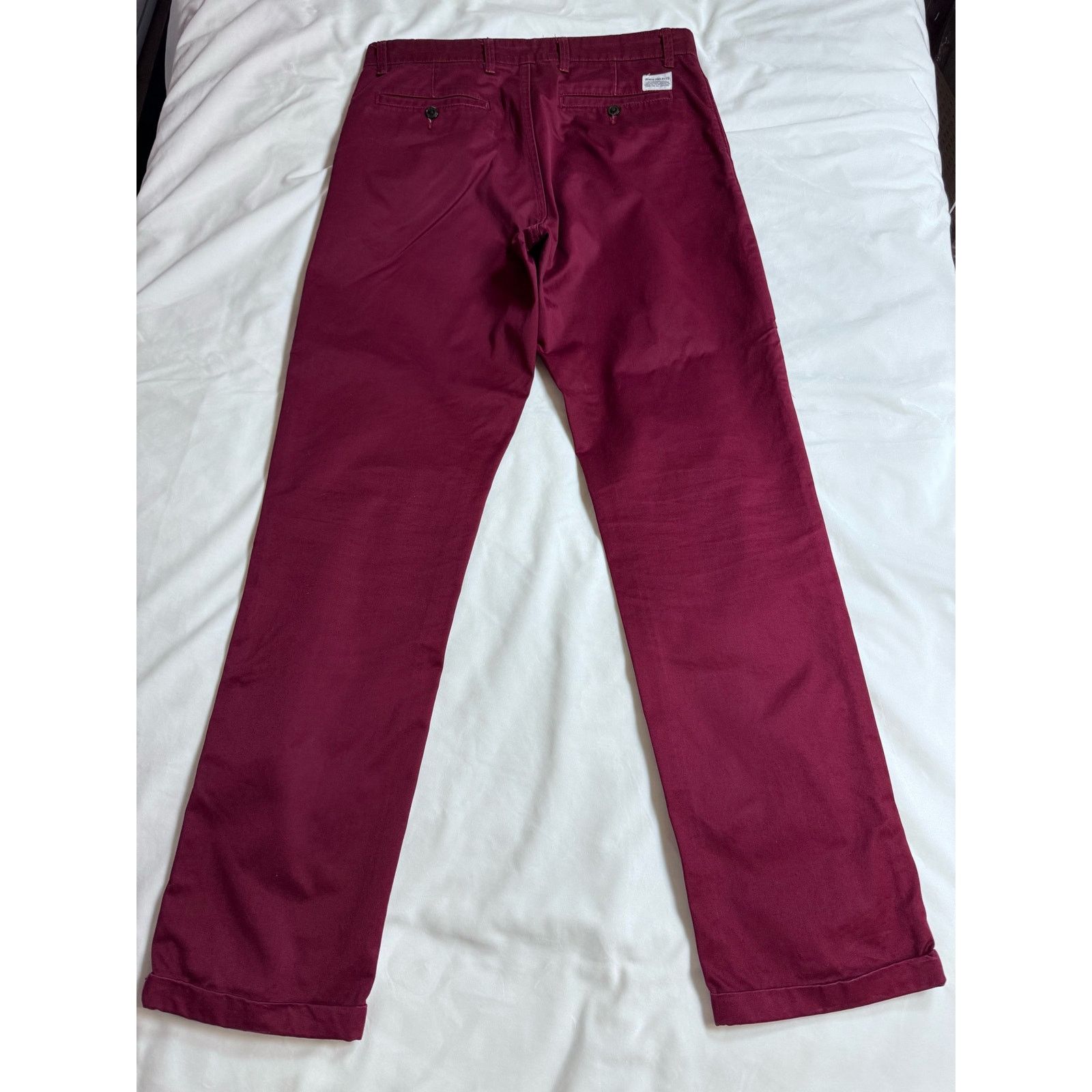 Norse Projects Norse Project Aros Heavy Chino Cotton Pants MaroonMen’s 32 Size US 32 / EU 48 - 2 Thumbnail