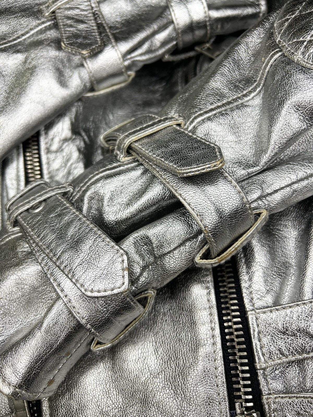 Burberry Prorsum S/S 11 Silver Quilted Moto Jacket Size M / US 6-8 / IT 42-44 - 25 Thumbnail