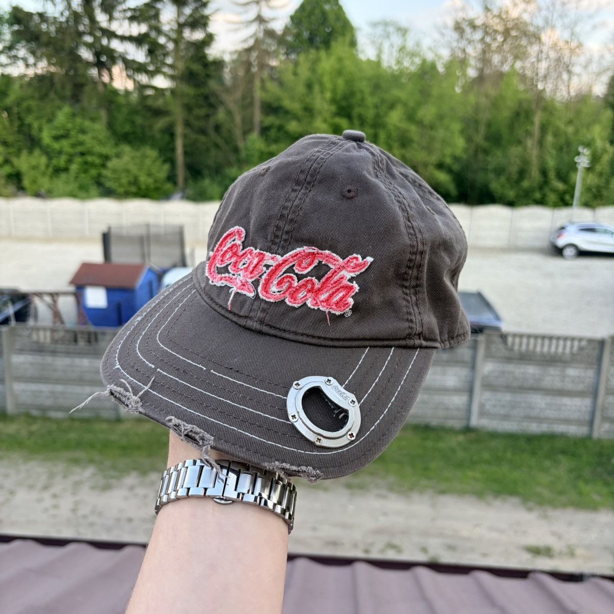 Coca Cola Vintage Coca Cola Cap Distressed Brown Y2K Hat Bottle Open Size ONE SIZE - 2 Thumbnail