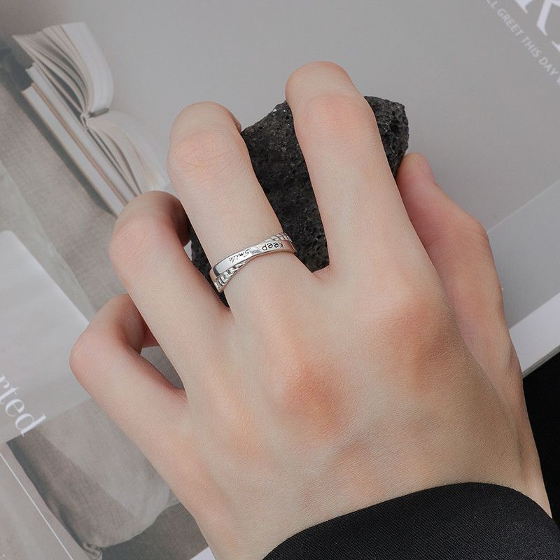 Jewelry Vibe Jewelry Rings Open Size Chrome Ring (Size 7-13) Size ONE SIZE - 2 Thumbnail