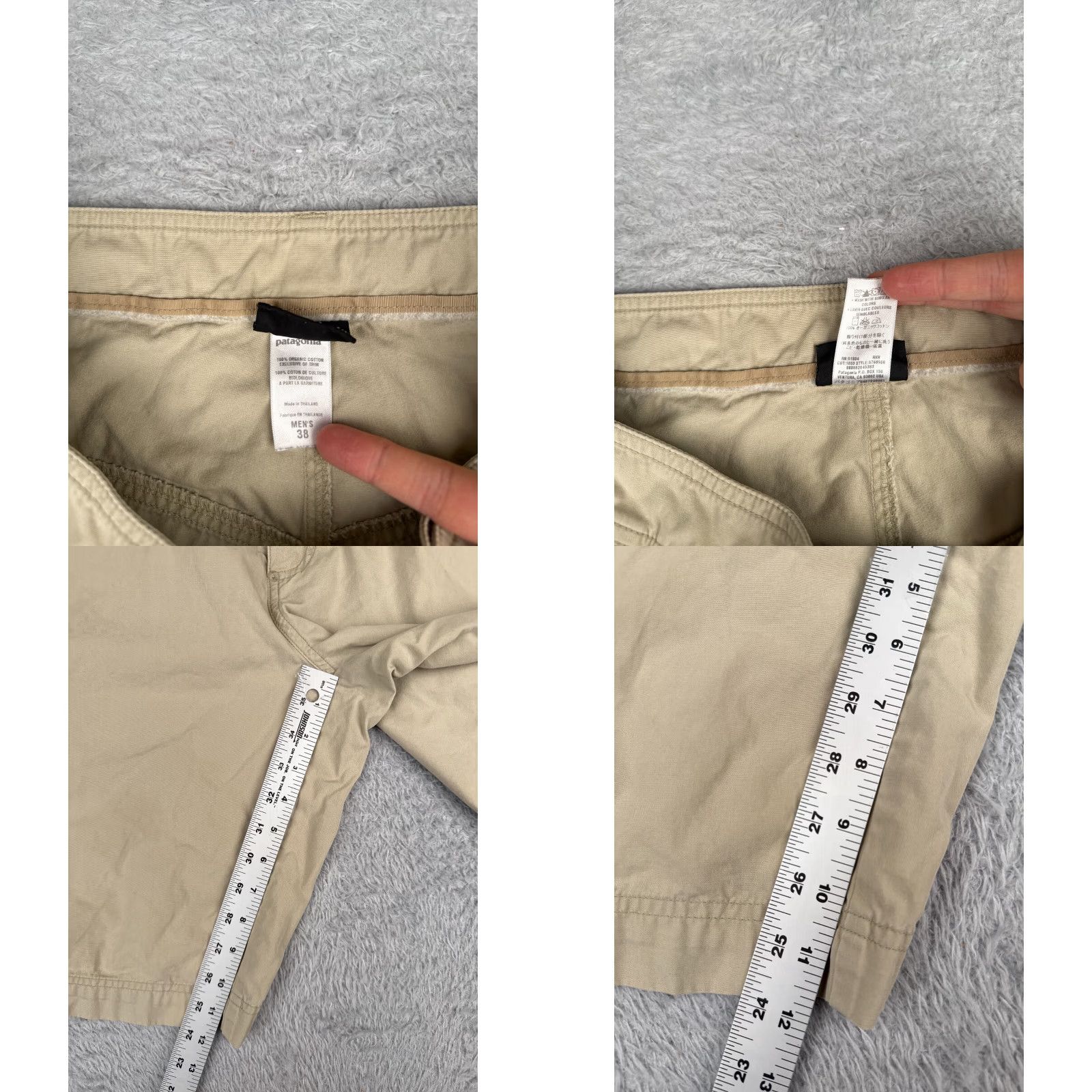 Patagonia VINTAGE Patagonia Shorts Men 38 Beige Lightweight All Wear 100% Cotton Hiking Camp 36x12 Size US 38 / EU 54 - 8 Thumbnail