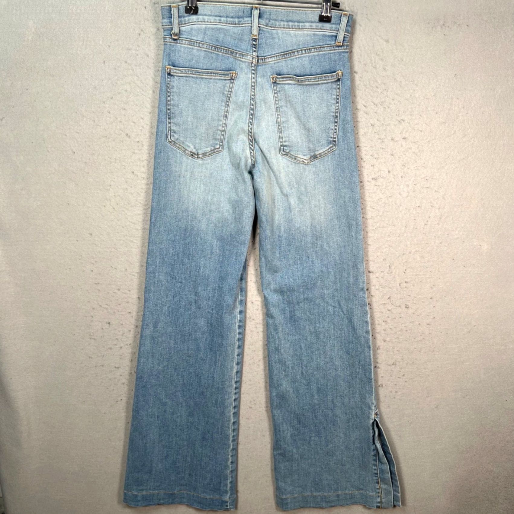 Ramy Brook Ramy Brook Womens Jeans 28 Light Wash Denim With Slit Flared High Rise 32 In Inseam Blue Cotton Blend Pants - Men/Women? Size 28" / US 6 / IT 42 - 2 Thumbnail