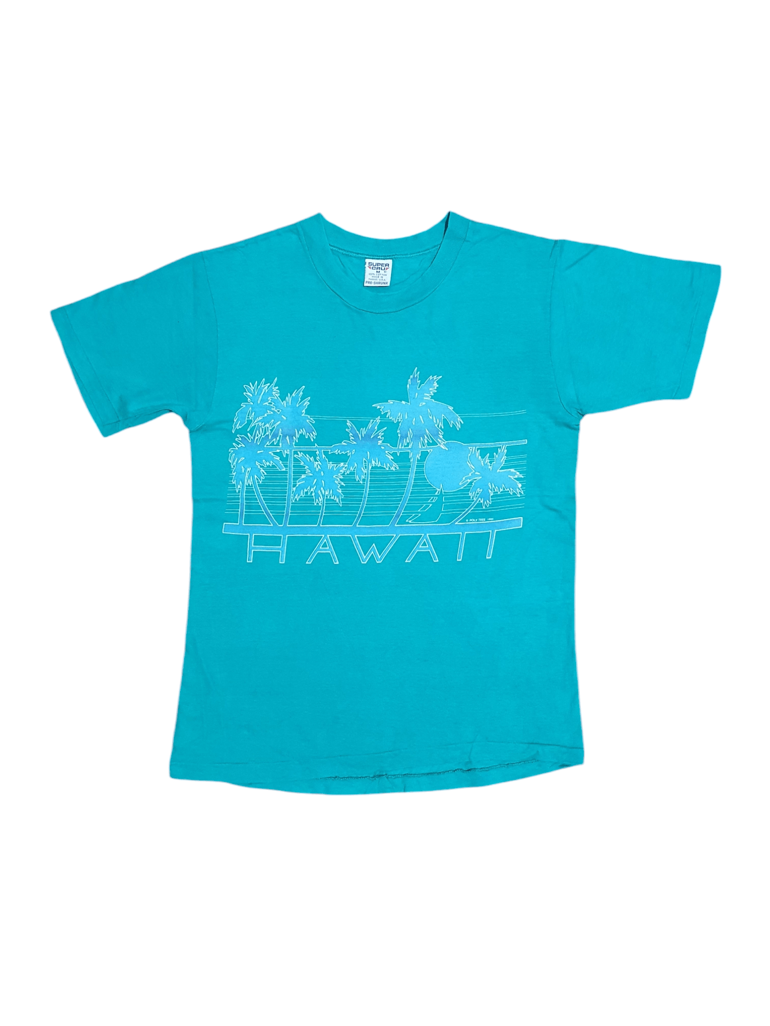 Vintage VINTAGE HAWAII SUPER CRU 19”/27.5” POLY TEES 1985 T-SHIRT Size US M / EU 48-50 / 2 - 8 Thumbnail