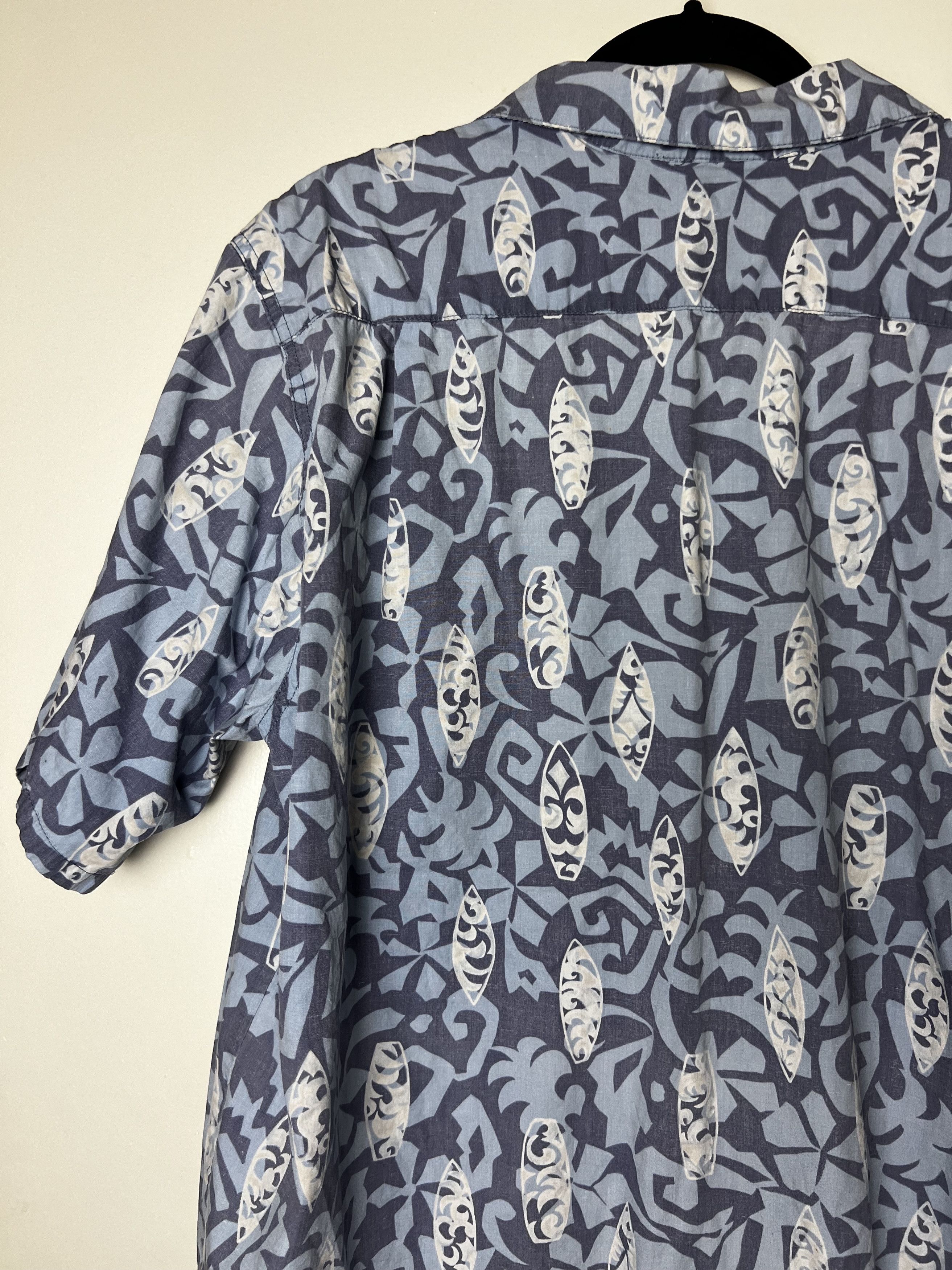 Vintage Vntg 80s Hawaii Aloha Shirt : Barefoot in Paradise Surfboard Size US L / EU 52-54 / 3 - 11 Thumbnail