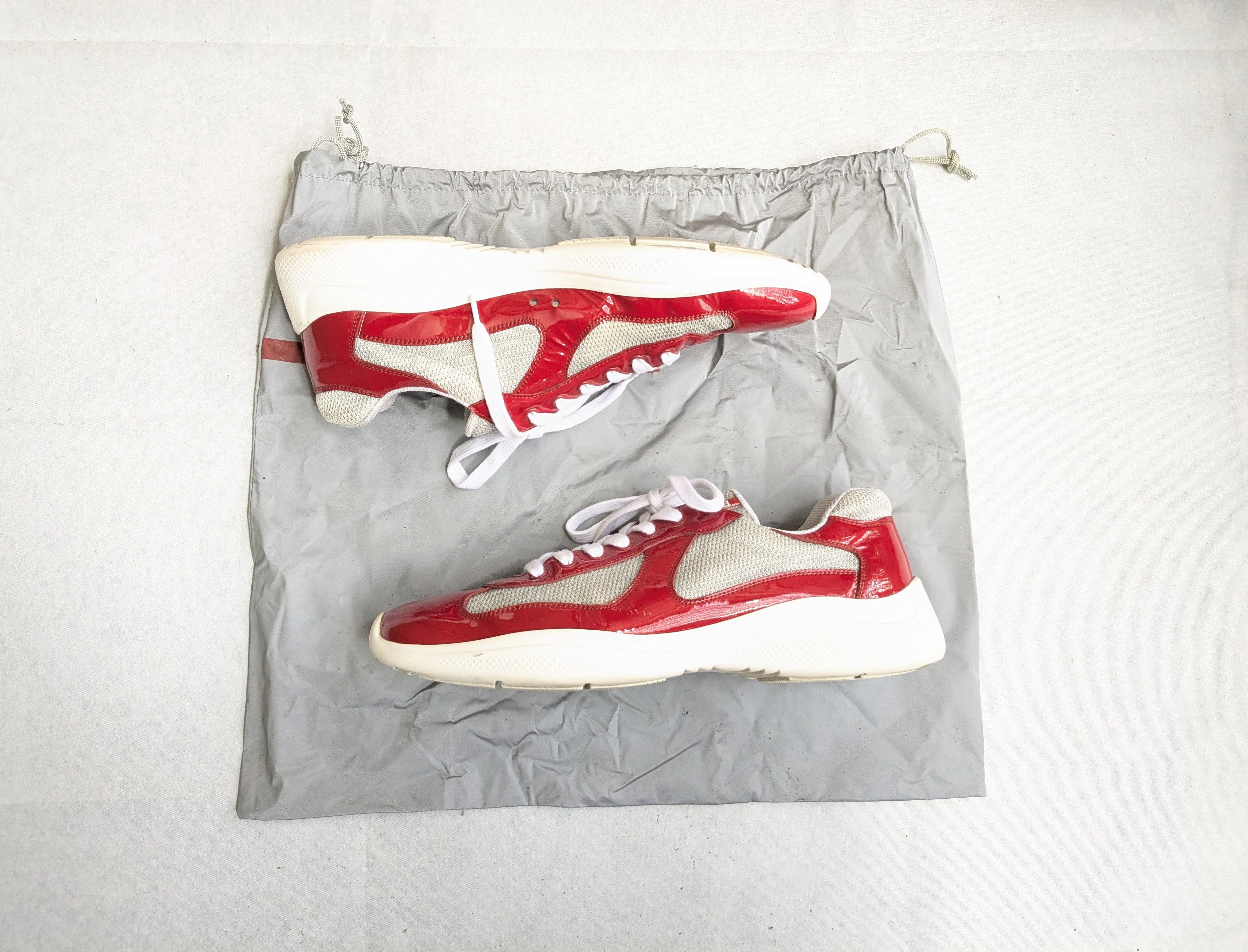 Prada Prada America's Cup Red Patent Leather 11 Low Silver Size US 11 / EU 44 - 4 Thumbnail