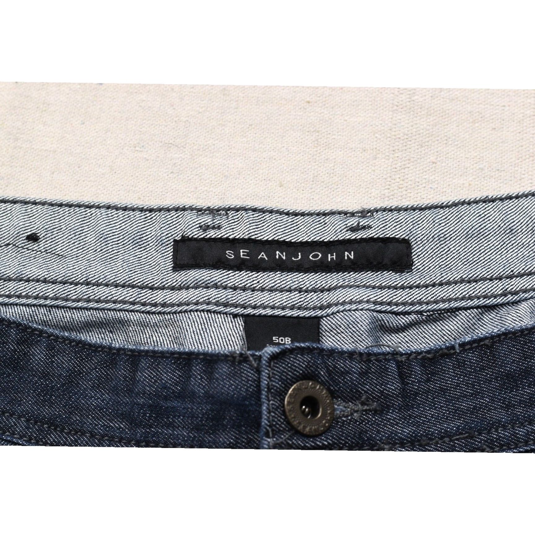 Sean John Sean John Men's Denim Shorts Blue Cotton Blend Baggy Hip Hop 50 Waist Casual 50B Men Baggy Hip Hop Shorts Size US 34 / EU 50 - 6 Thumbnail