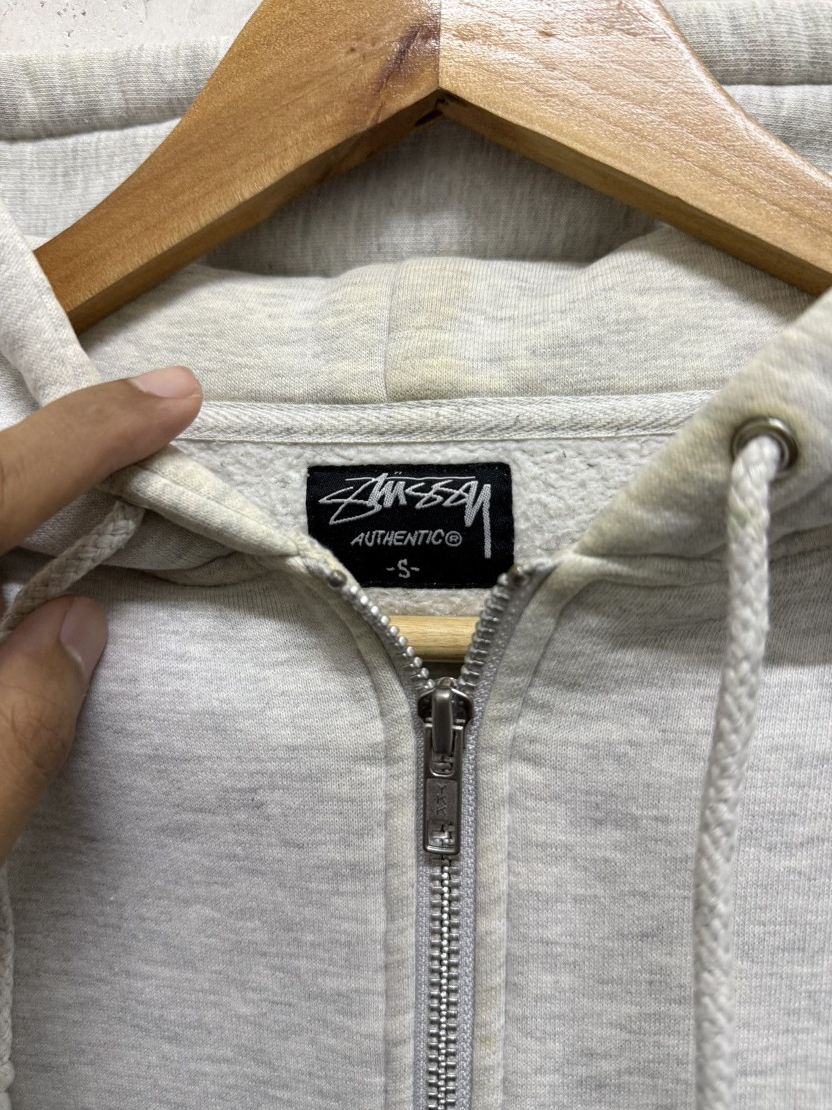 Stussy 2000s Distressed Stussy Signature Thrash Zip Up Hoodie Size US S / EU 44-46 / 1 - 6 Thumbnail