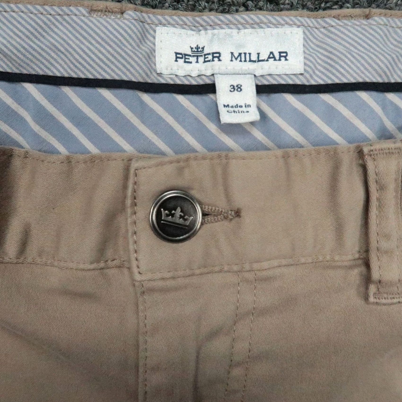 Peter Millar VINTAGE Peter Millar Pants Mens 38x33 Beige Chino 5 Pocket Ultimate Sateen Trouser Size US 38 / EU 54 - 4 Thumbnail