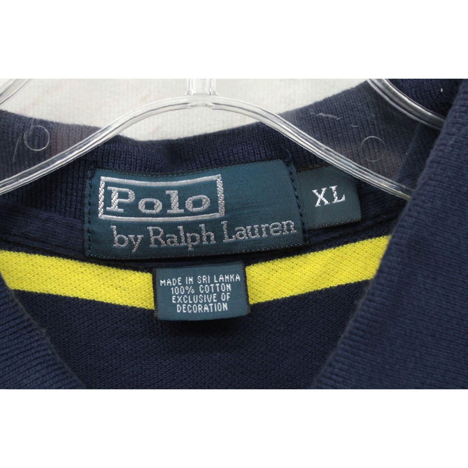 Polo Ralph Lauren VINTAGE Polo Ralph Lauren Shirt Men's XL Blue Yellow Stripe Short Sleeve Longtail Size US XL / EU 56 / 4 - 5 Thumbnail