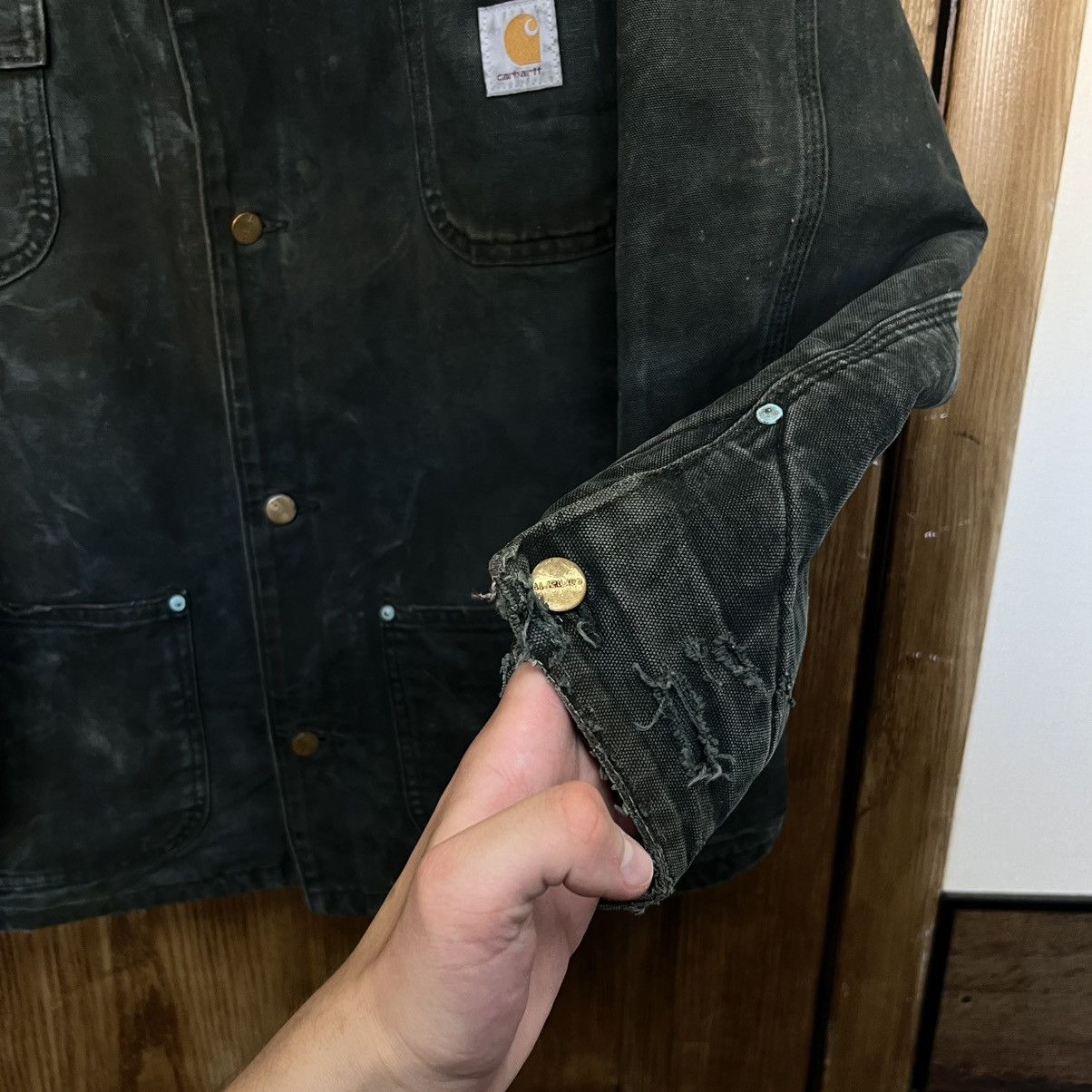 Carhartt Vintage 90s Carhartt Blanket Lined Chore Jacket Faded Size US M / EU 48-50 / 2 - 6 Thumbnail
