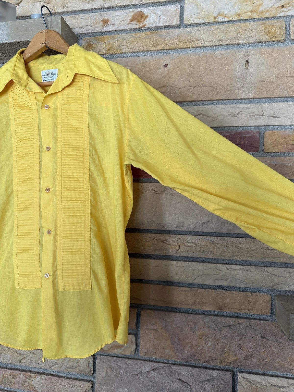 Vintage Vintage 60s Golden Line Pointed Collar Button Up Shirt Size US M / EU 48-50 / 2 - 4 Thumbnail