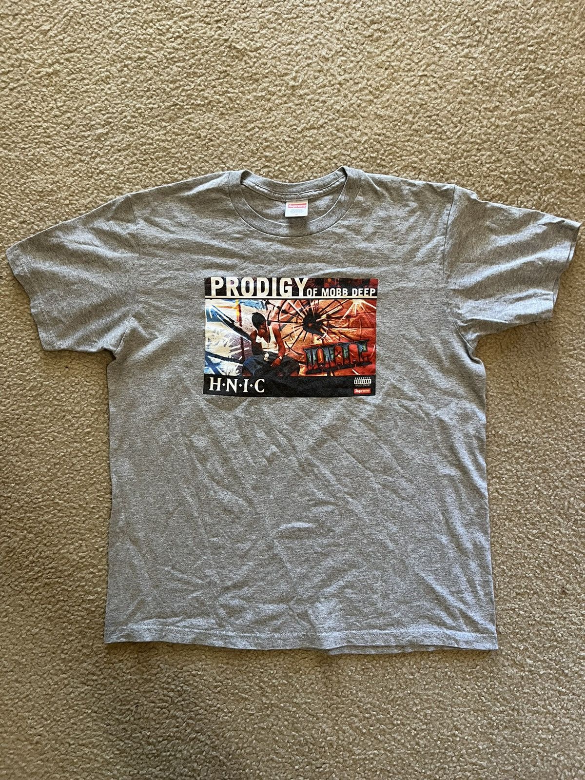 Supreme Supreme HNIC Prodigy of Mobb Deep T-Shirt “Grey” | Grailed