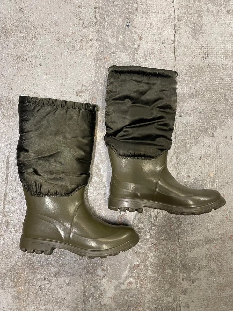 Dolce & Gabbana FW2008 Dolce & Gabbana Olive Puffer Wallies Boots Size US 8 / EU 41 - 6 Thumbnail