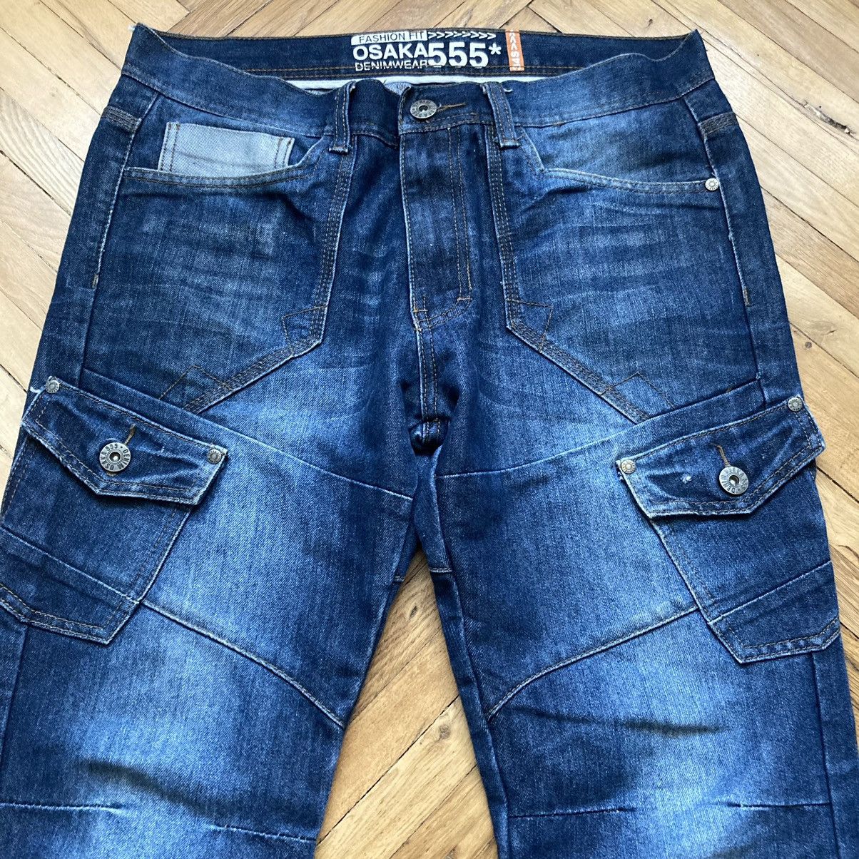 20471120 × Le Grande Bleu (L.G.B.) Vintage Balanciaga style cargo denim jeans Avant-Garde Size US 34 / EU 50 - 2 Thumbnail