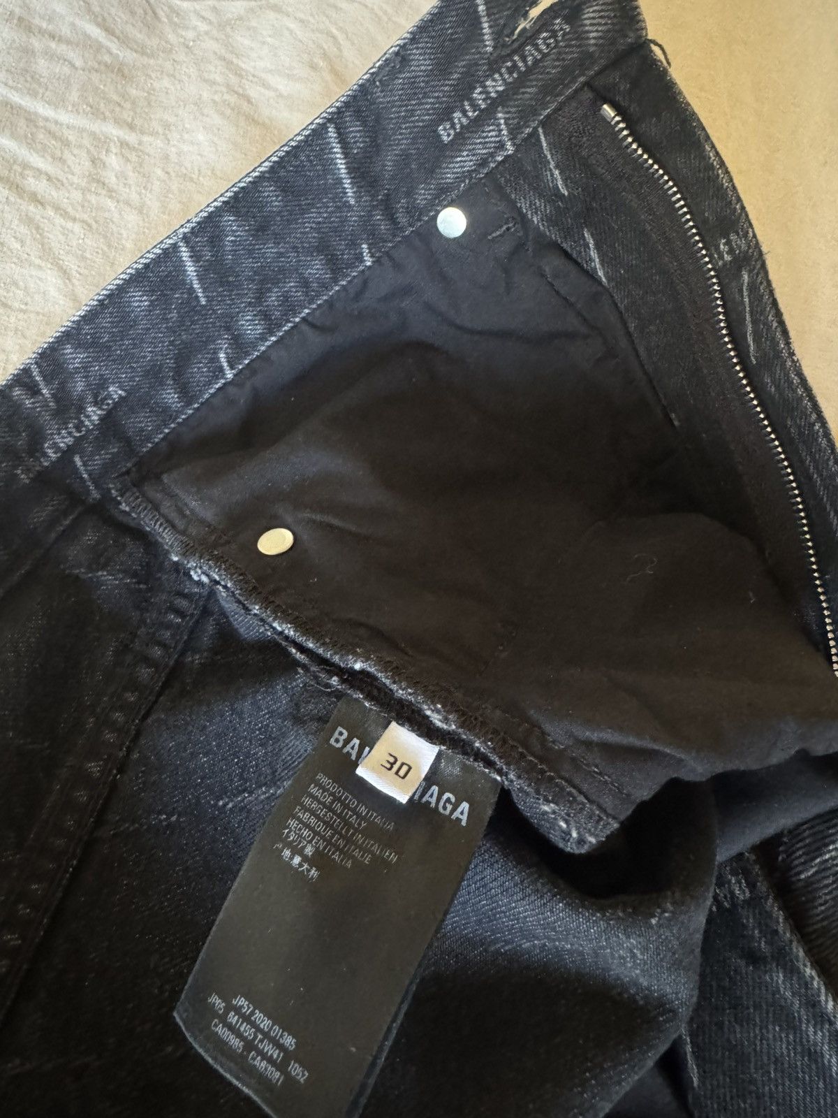 Balenciaga Balenciaga Allover Logo Denim Jeans Size US 30 / EU 46 - 9 Thumbnail