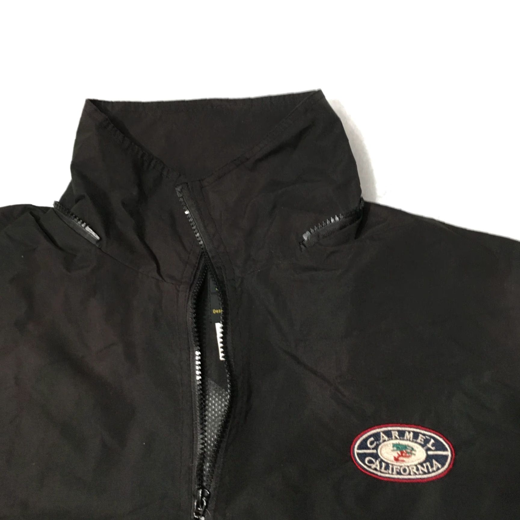 Vintage CARMEL CALIFORNIA large Black golf Jacket Coat Men's rain weather Bomber Jacket Softshell L Polyester Golf Men Black 90s Vintage? Size US L / EU 52-54 / 3 - 2 Thumbnail