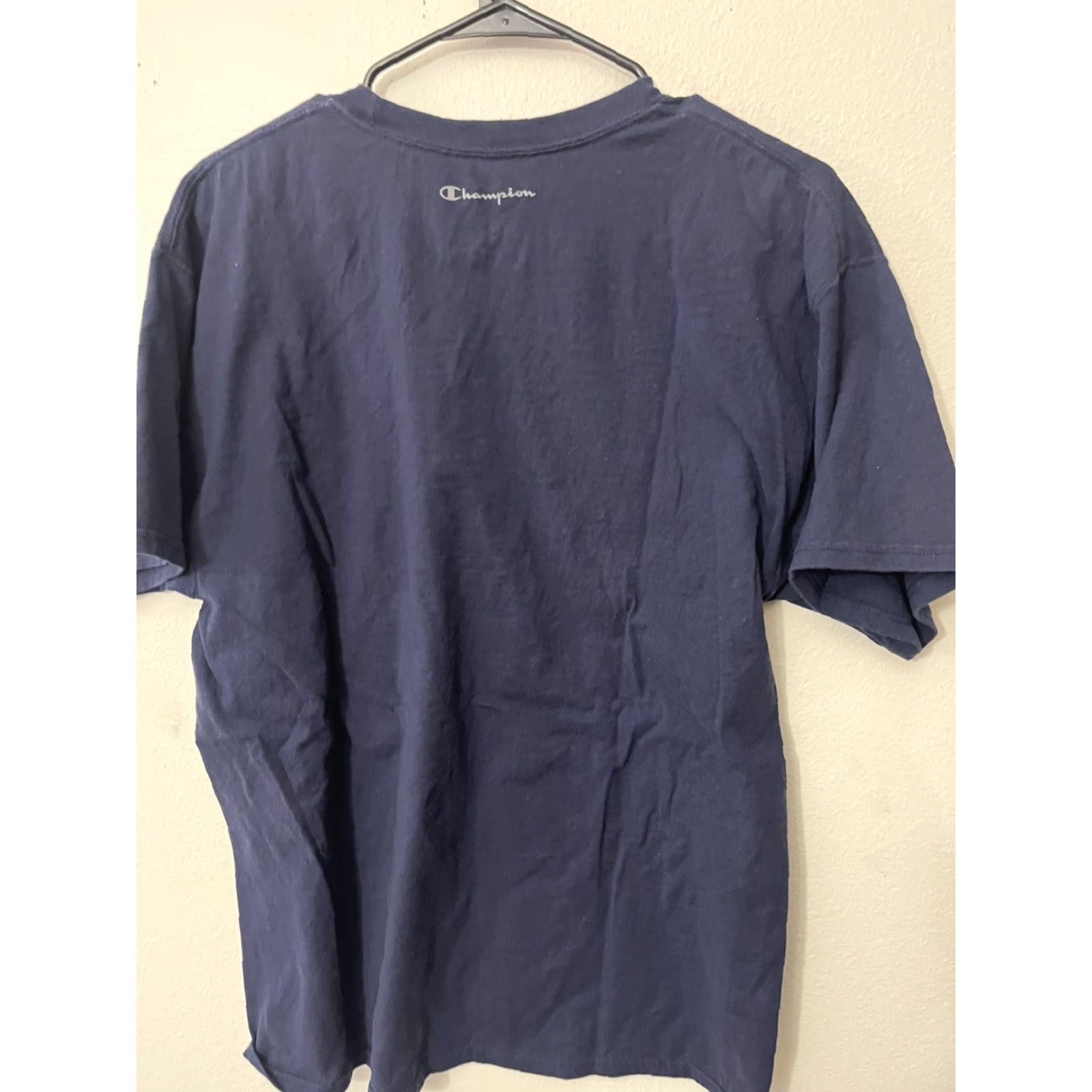Champion CHAMPION Vapor Cotton T-Shirt Men's Large Navy Heather Logo Athletic Performance Size US M / EU 48-50 / 2 - 3 Thumbnail