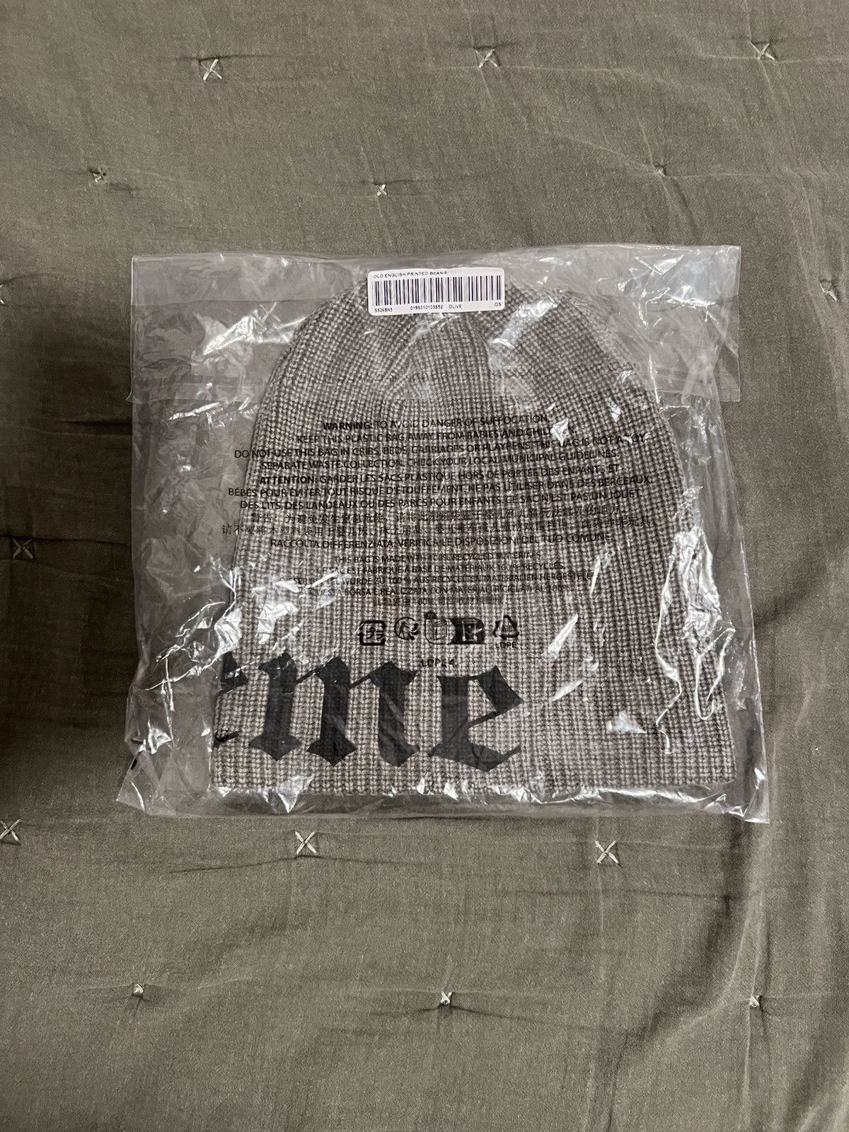 Supreme Supreme Old English Printed Beanie Olive Size ONE SIZE - 2 Thumbnail