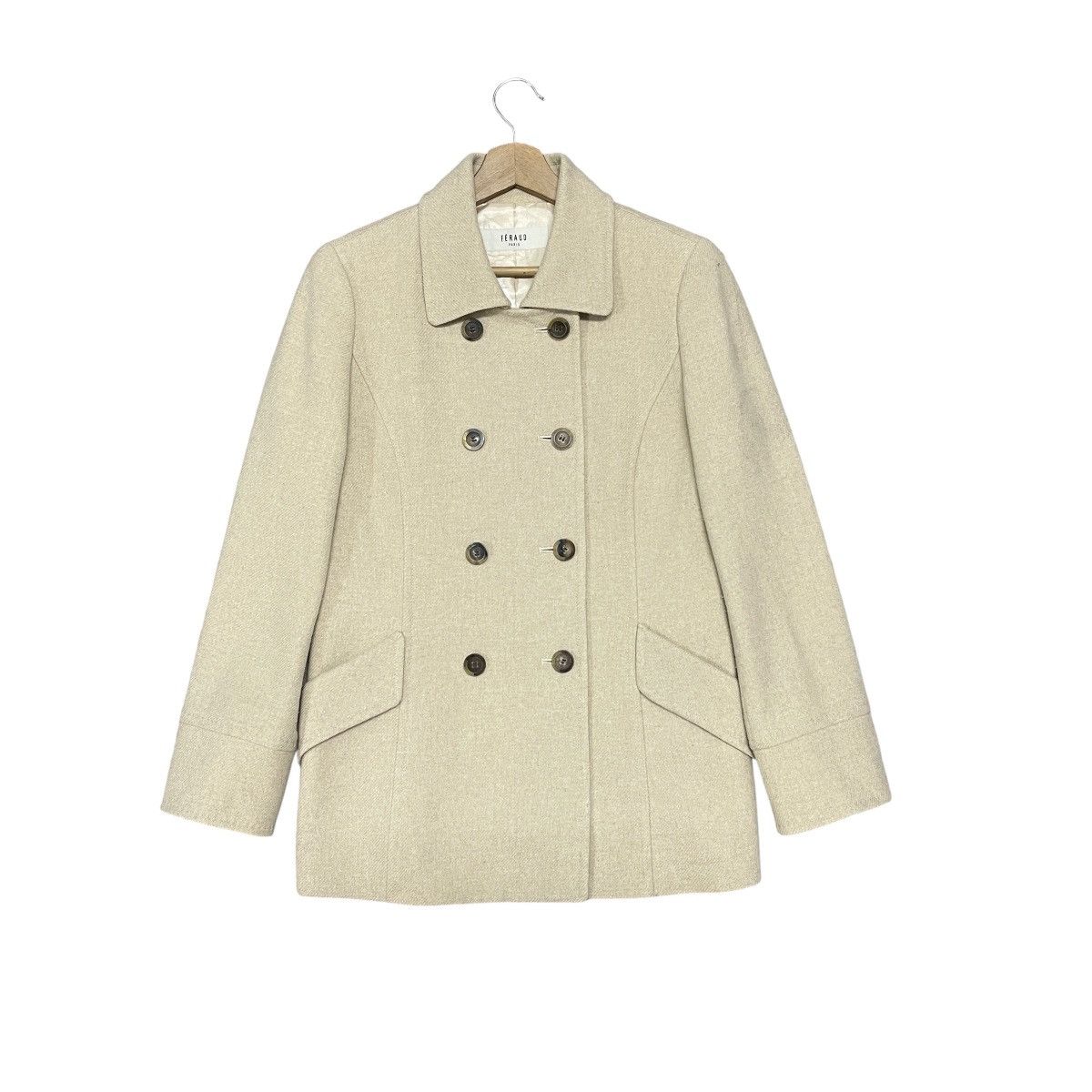 Louis Feraud Vintage Louis Feraud Paris Wool & Cashmere Peacoat Jacket Size S / US 4 / IT 40 - 1 Thumbnail