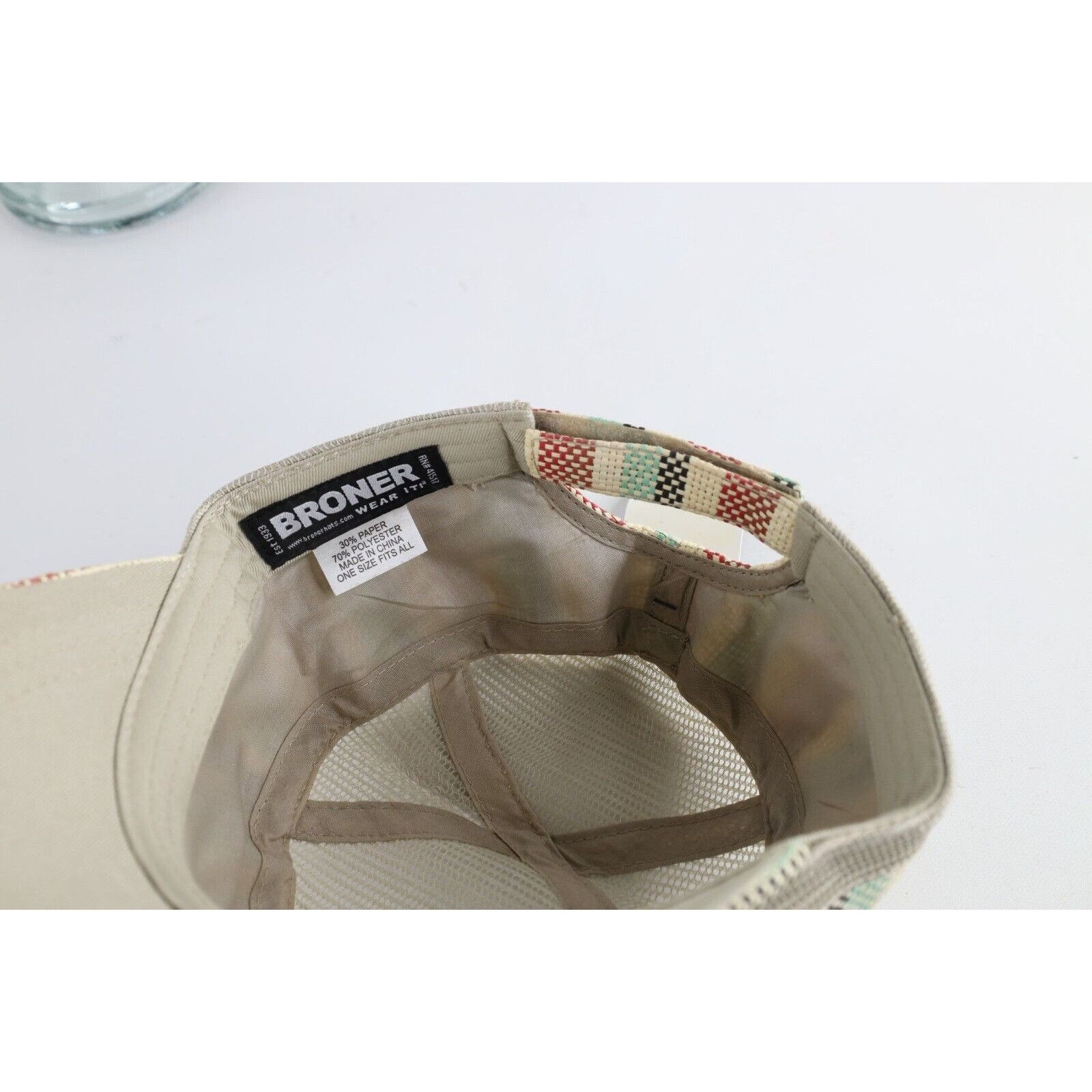 Vintage Deadstock Vintage Rainbow Straw Weave Adjustable Hat Size ONE SIZE - 7 Thumbnail