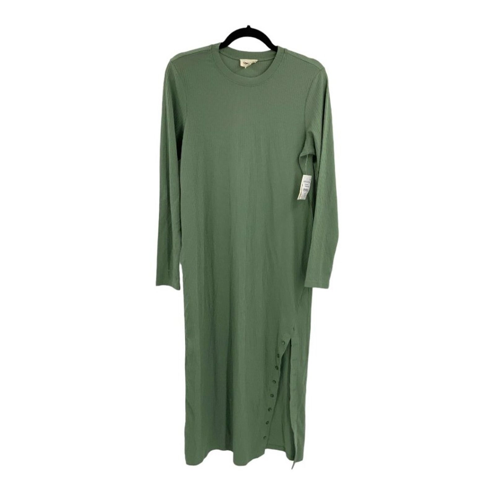 Other Open Edit Long Sleeve Lounge Dress Green Size Large NWT Size L / US 10 / IT 46 - 4 Thumbnail