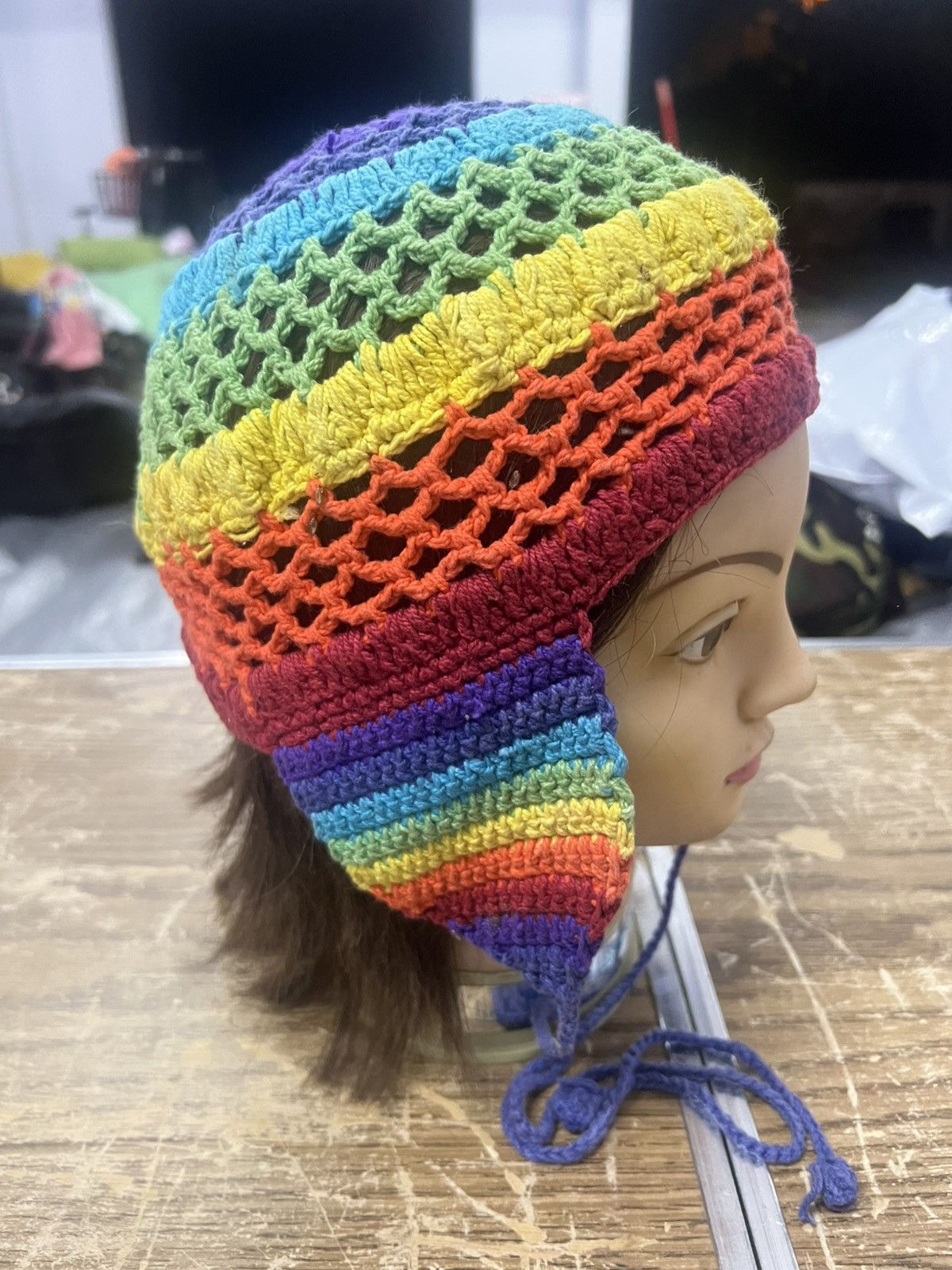 Japanese Brand × Vintage EAR FLAT KNIT HAT BEANIE Size ONE SIZE - 2 Thumbnail