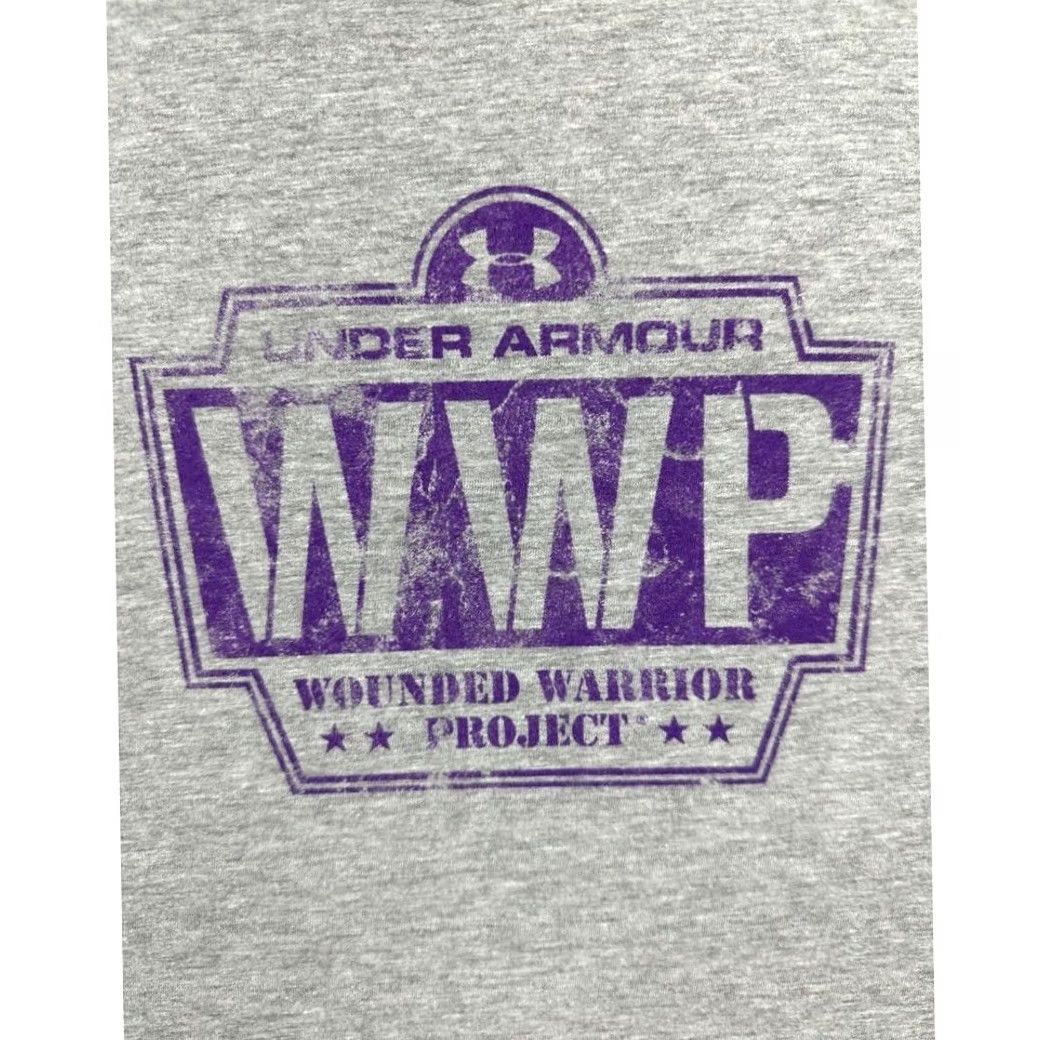 Under Armour VINTAGE Under Armour Shirt Womens XL Gray Heat Gear Wounded Warrior Project Crewneck Tee Size XL / US 12-14 / IT 48-50 - 4 Thumbnail
