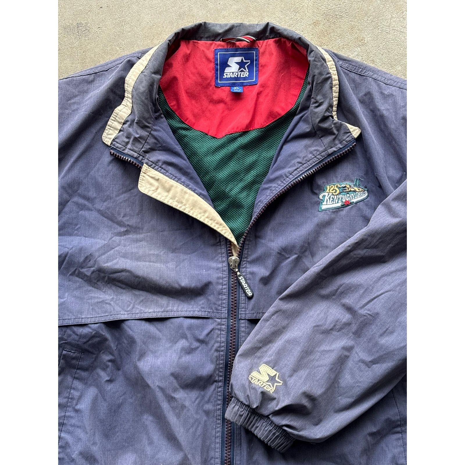 Starter Vintage 1999 Kentucky Derby Starter Jacket full zip nylon Size US XL / EU 56 / 4 - 1 Thumbnail